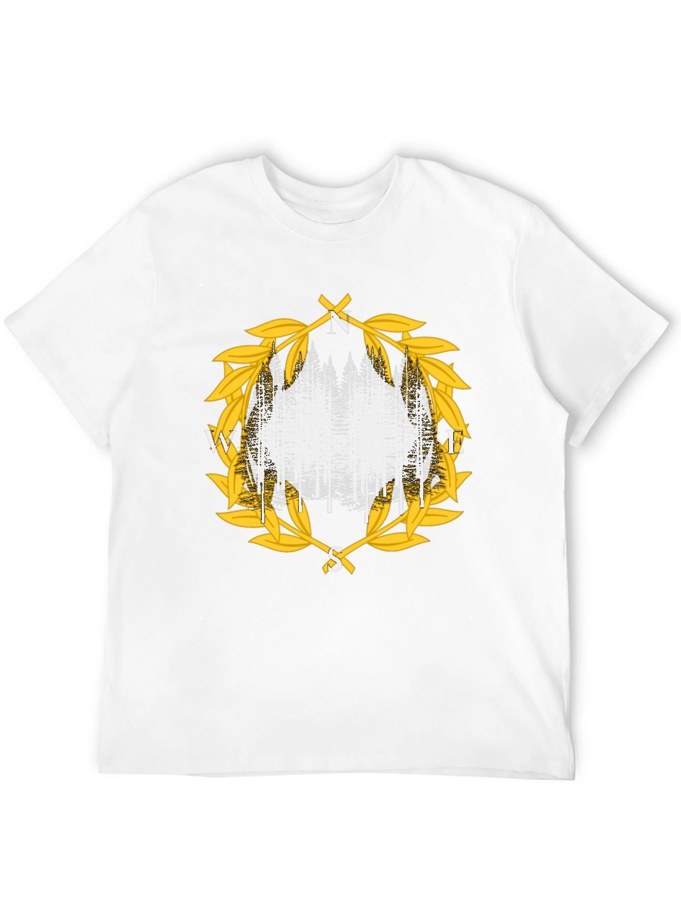 Black Compass Forest Tee - Stylish Nature Design view 12