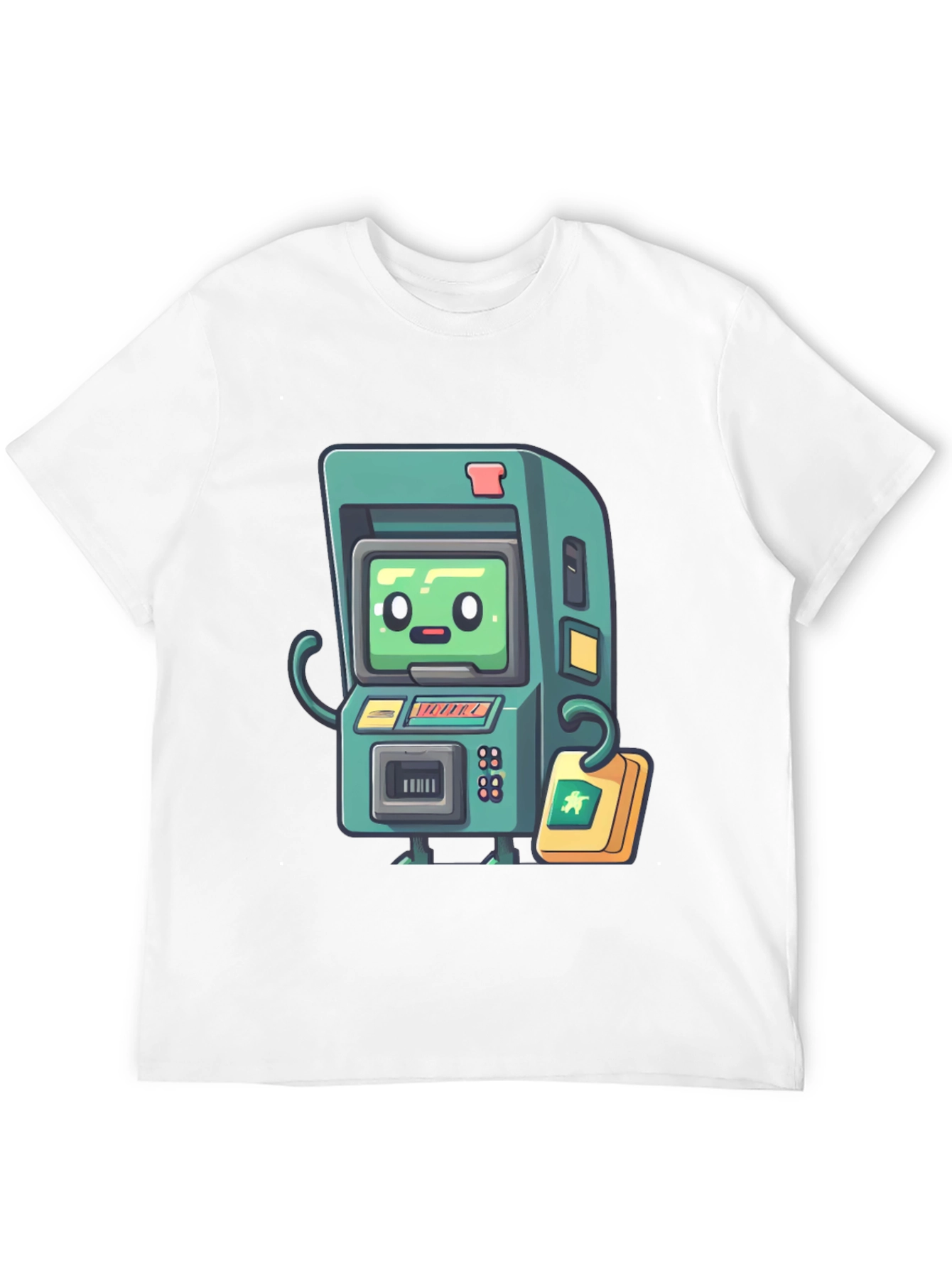 Black Retro Arcade Game T-Shirt - Black Cotton Tee view 12