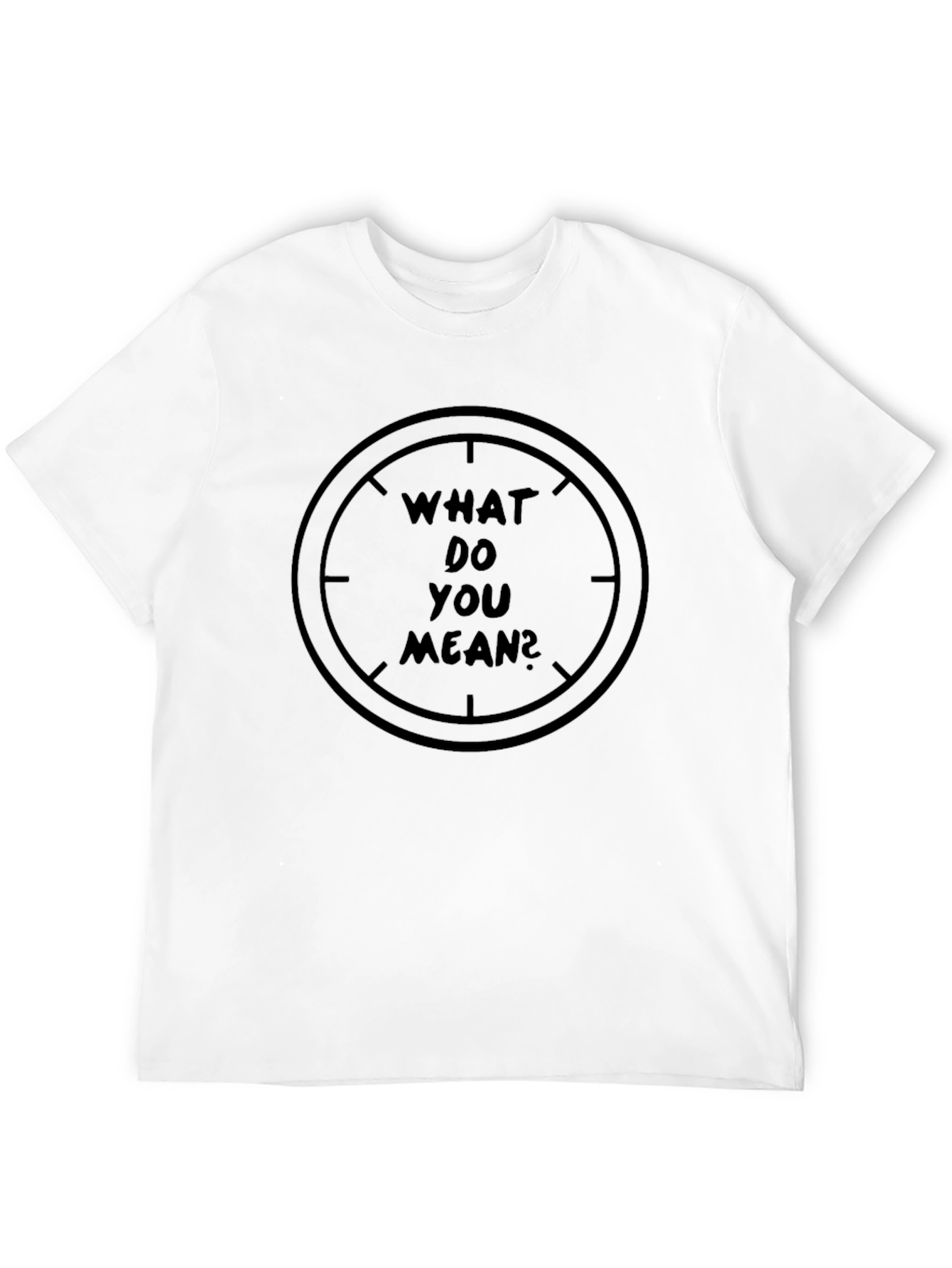 Black What Do You Mean Graphic T-Shirt view 12