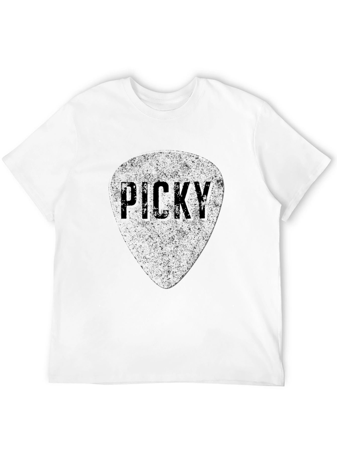 Picky Guitar Pick Graphic T-Shirt - Black - 12