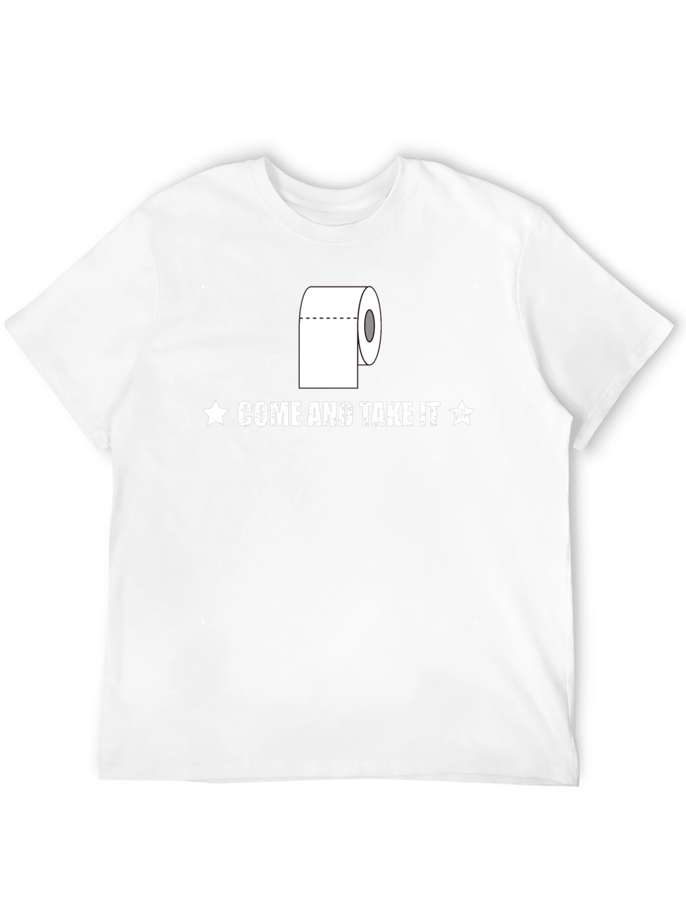 Black Come and Take It Toilet Paper Humor T-Shirt view 12