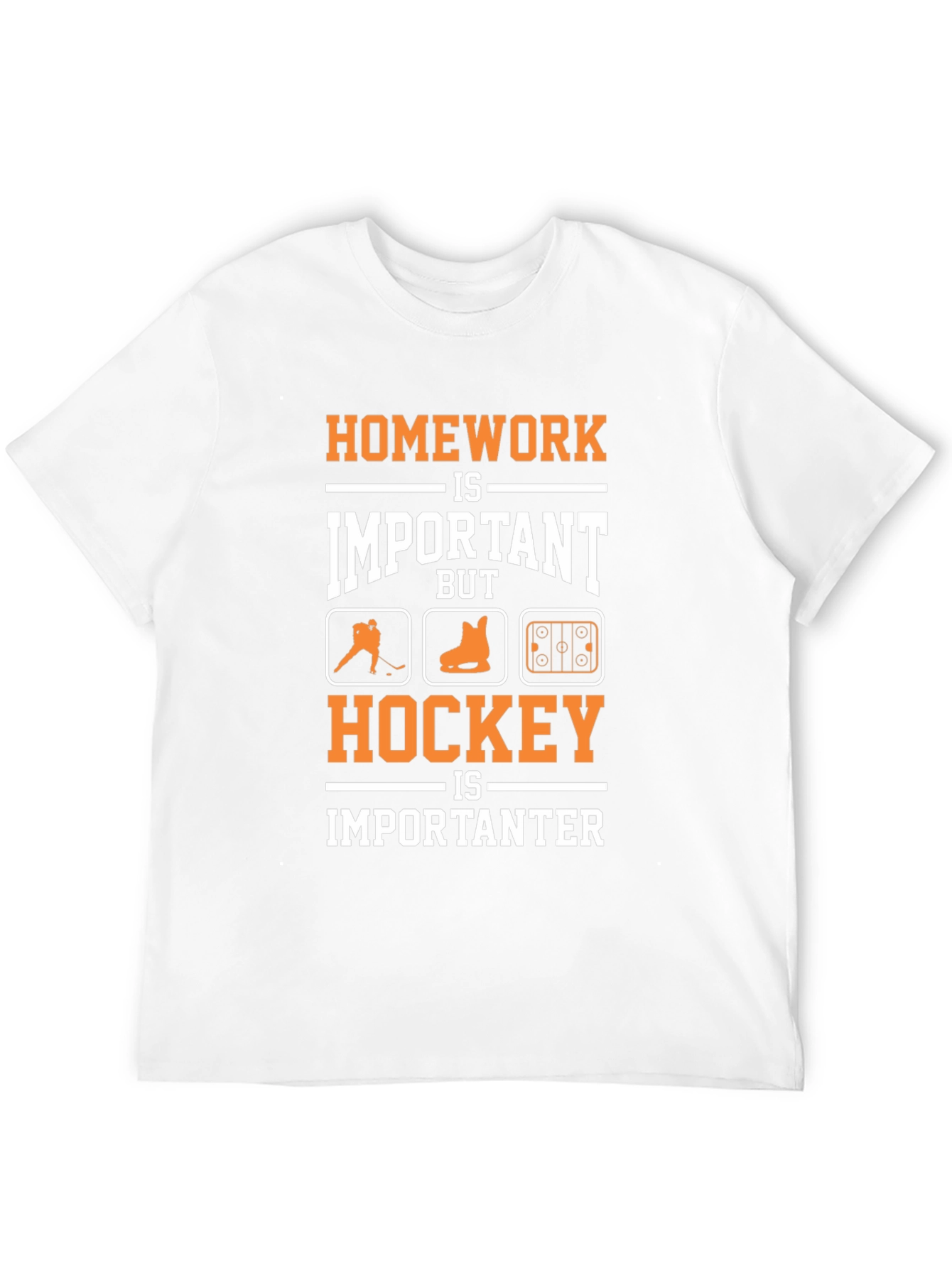 Black Homework Important? Hockey Importanter T-Shirt view 12