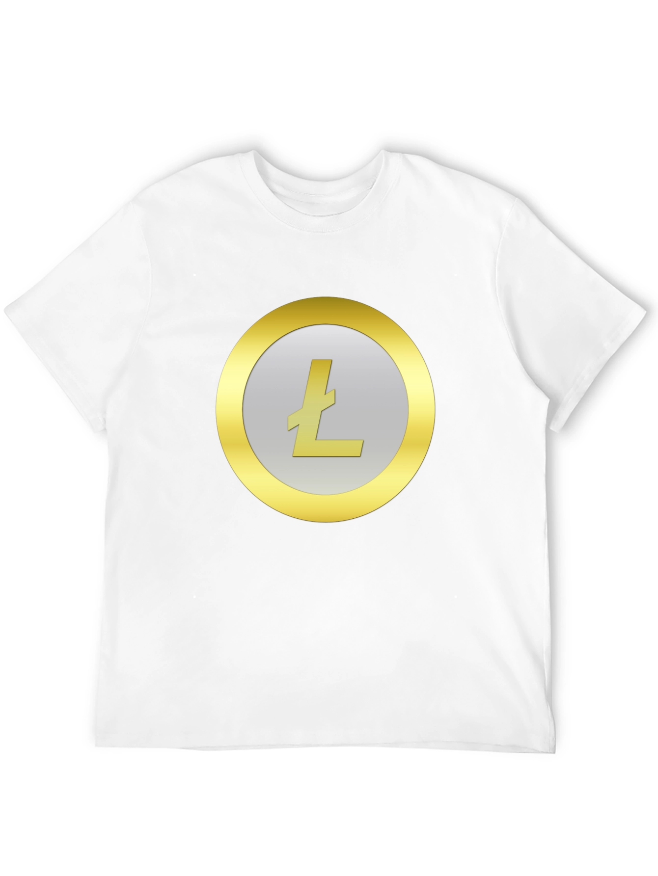Black Litecoin Crypto Logo Black T-Shirt view 12