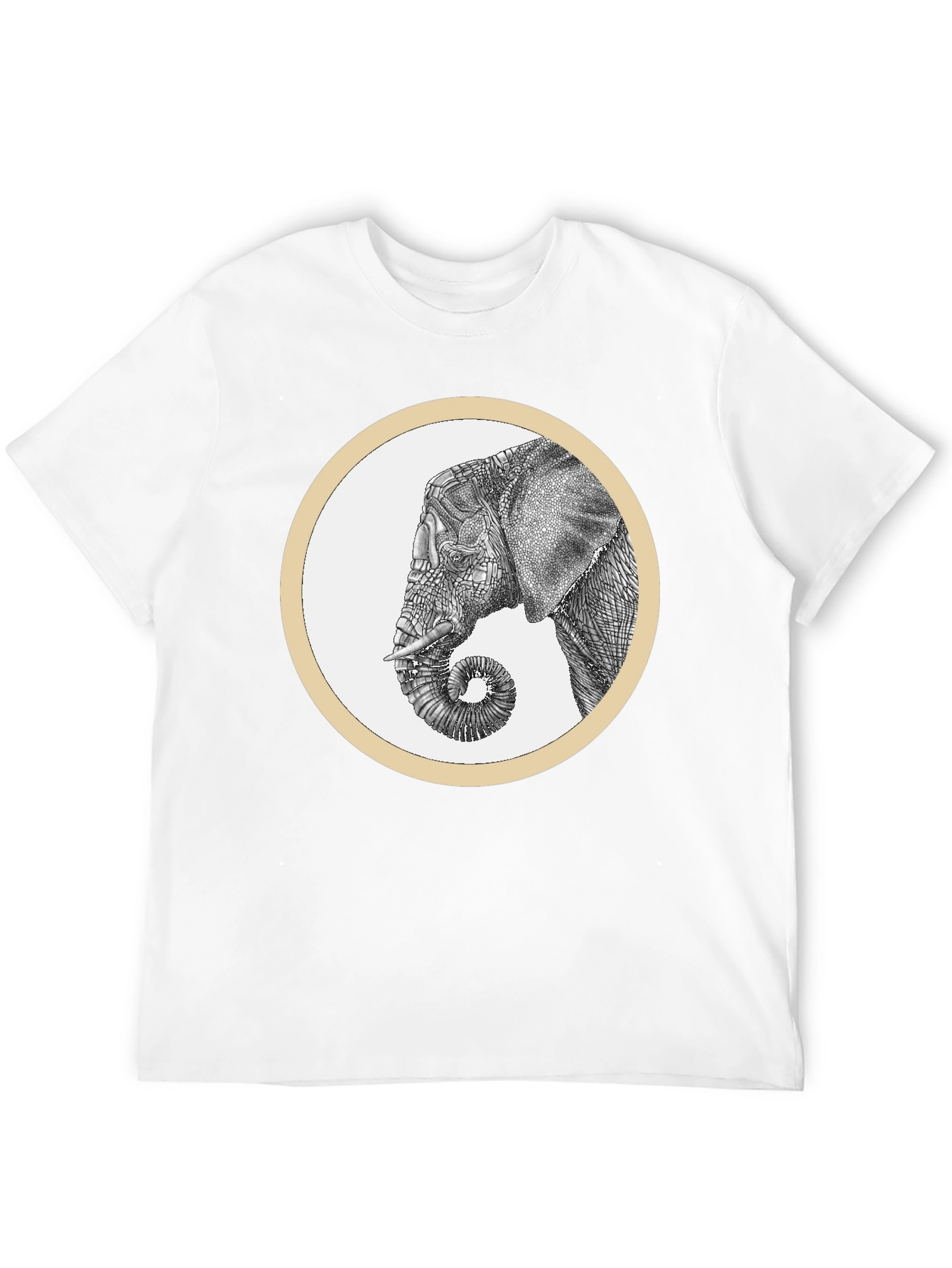 Elephant Graphic Tee - Stylish Black Cotton T-Shirt - 12