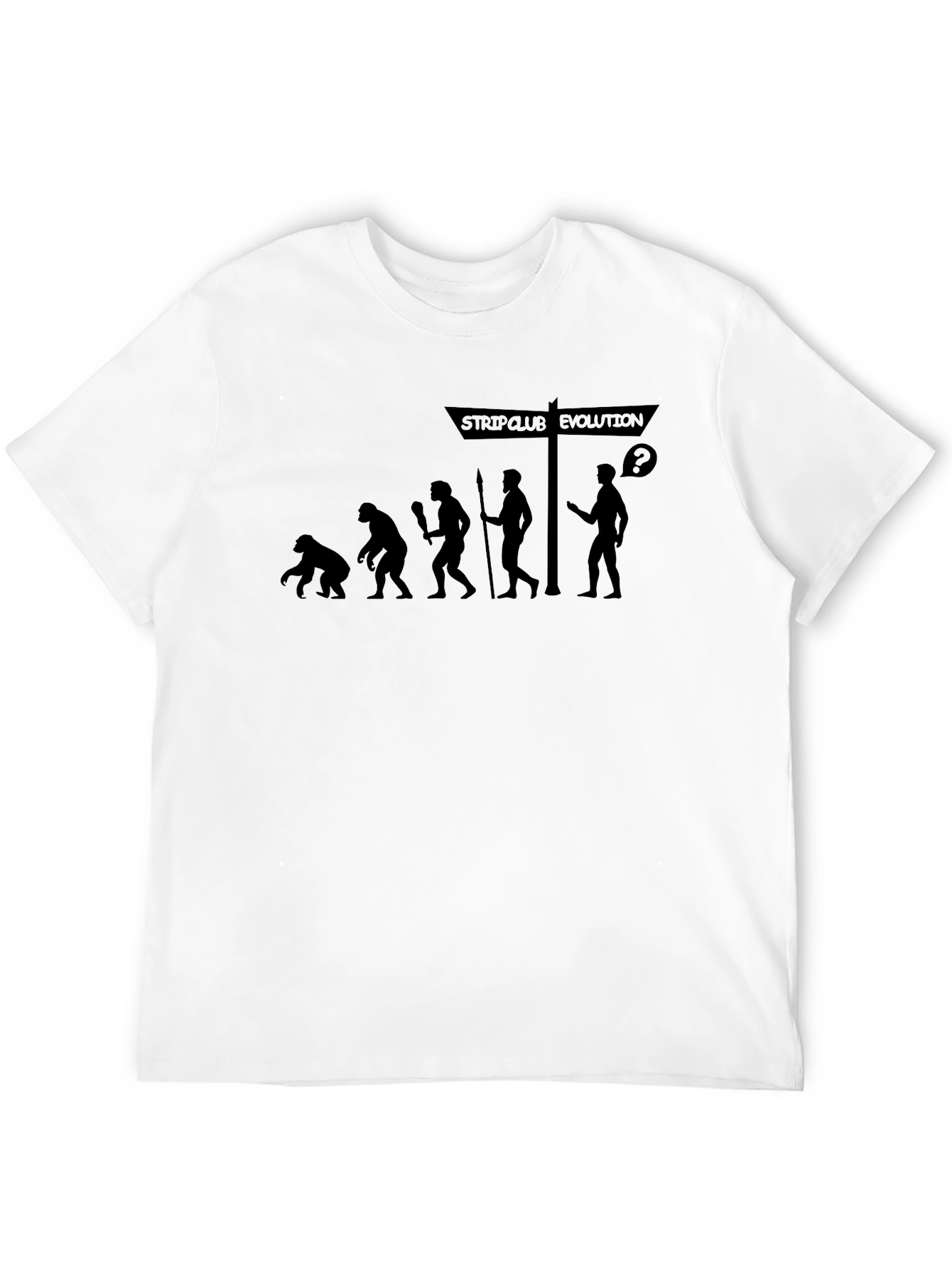Black Evolution Strip Club Humor T-Shirt view 12
