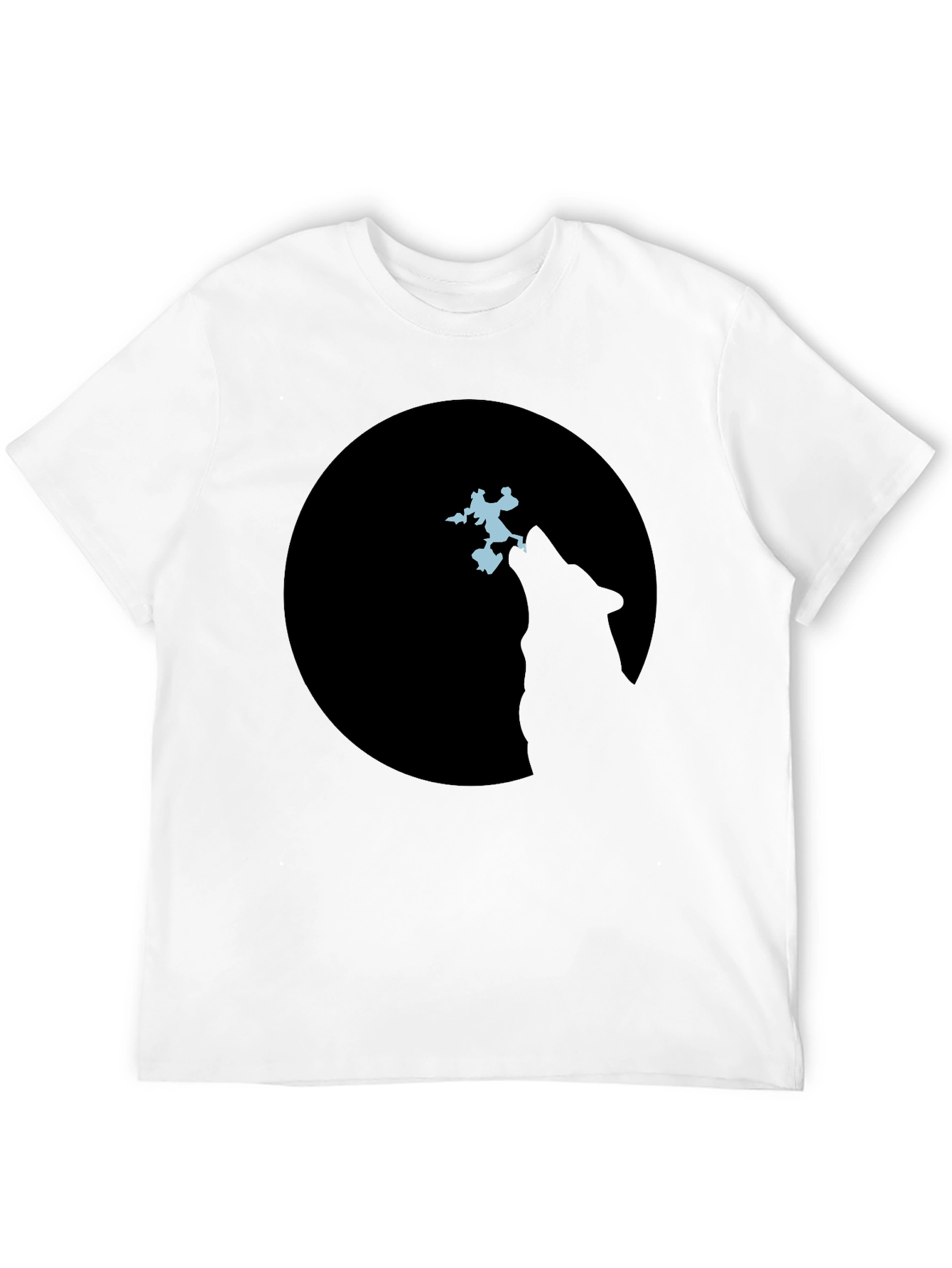 Black Wolf Moon Silhouette T-Shirt view 12