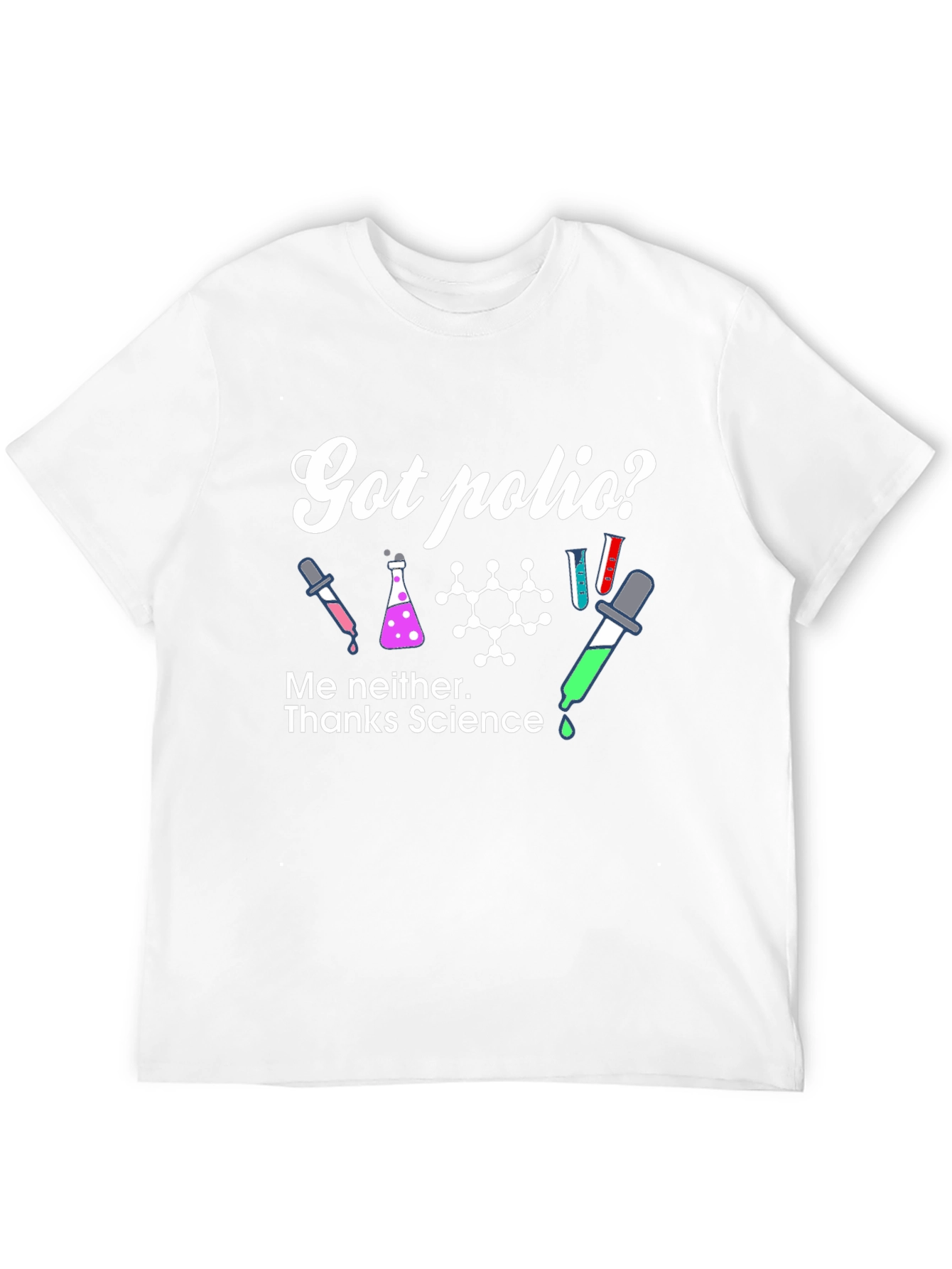 Black Got Polio? T-Shirt, Science Tee view 12