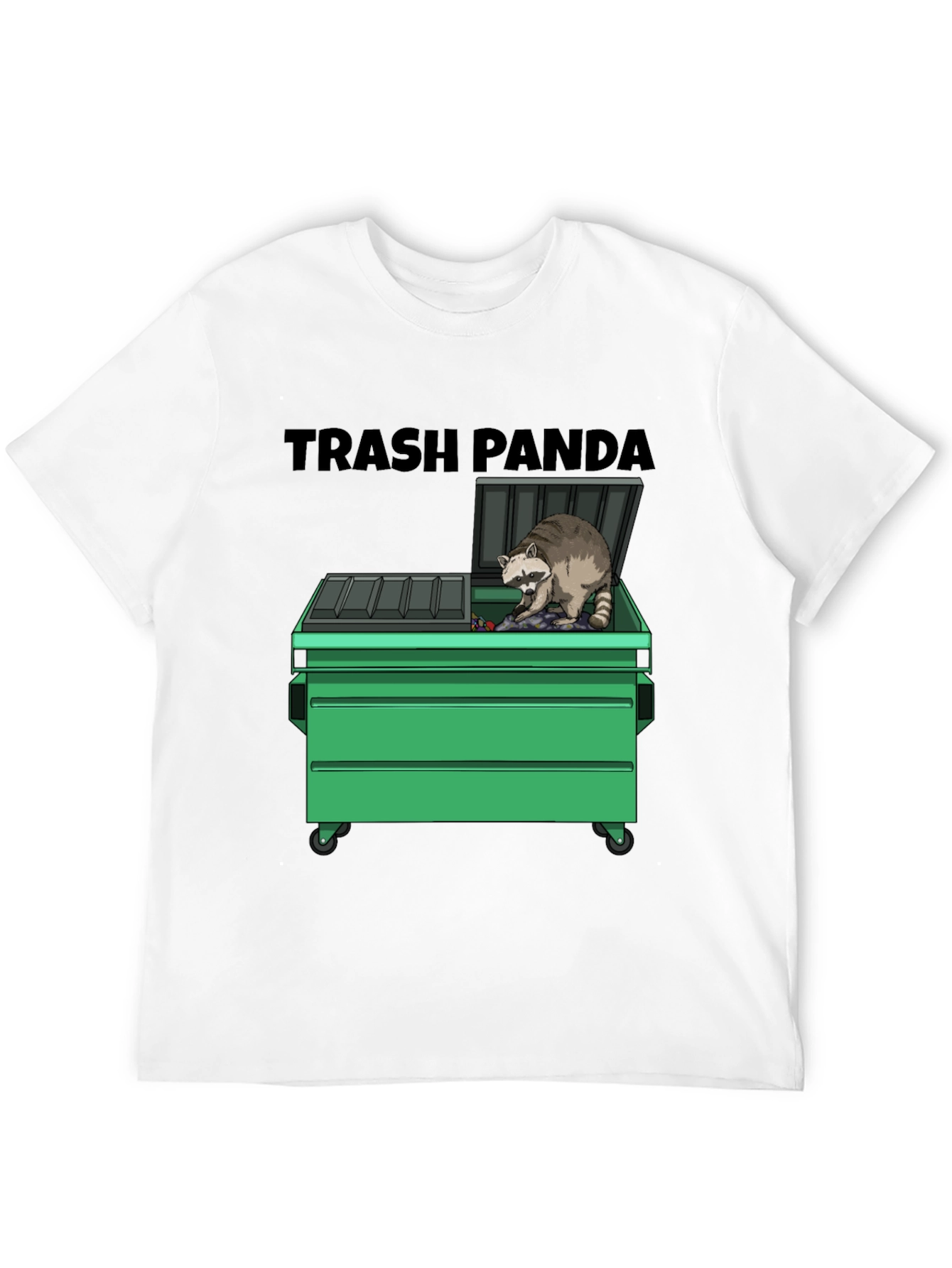 Black Trash Panda Graphic T-Shirt - Funny Raccoon Tee view 12