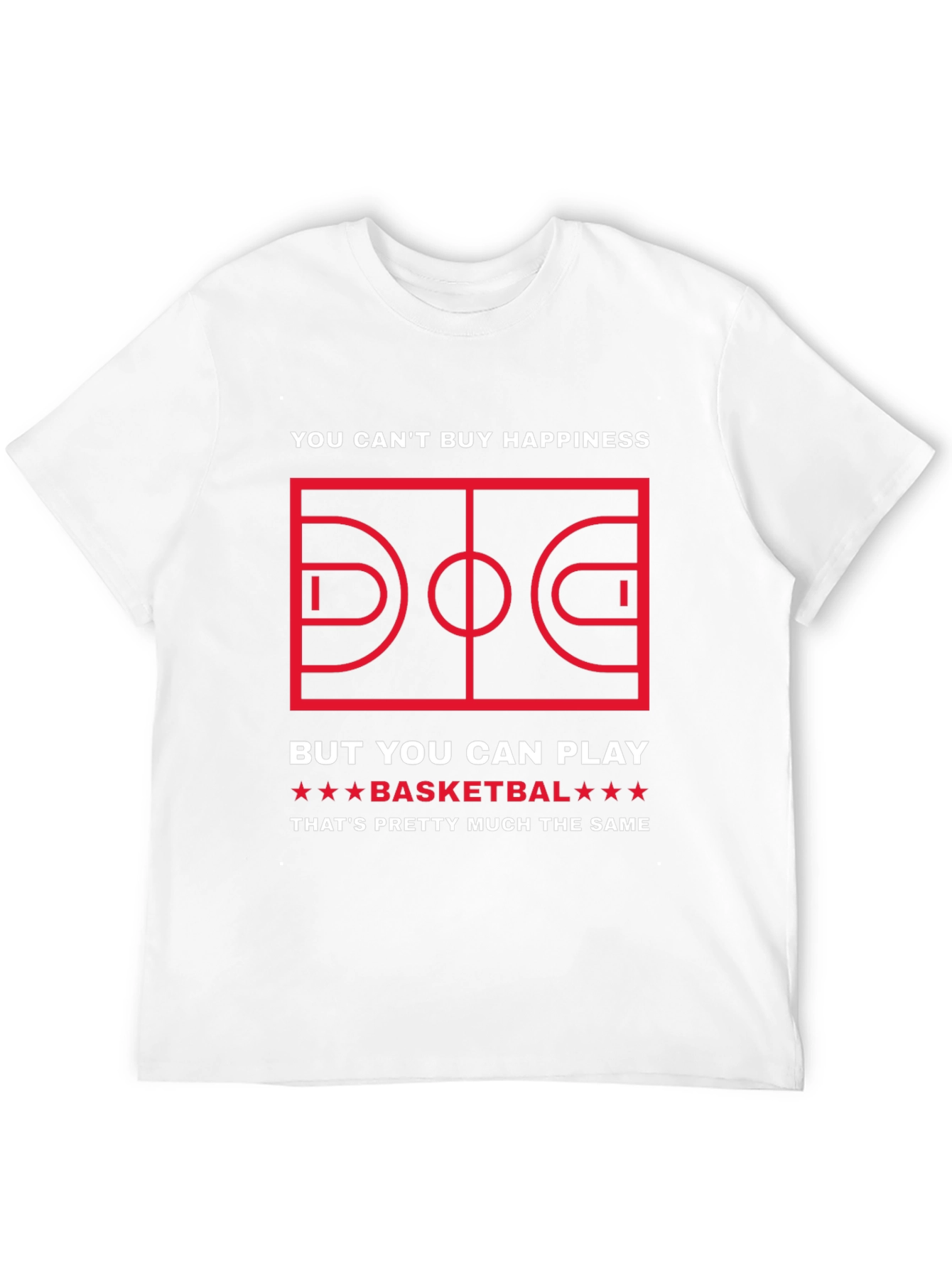 Black Funny Basketball T-Shirt: Can't Buy Happiness view 12