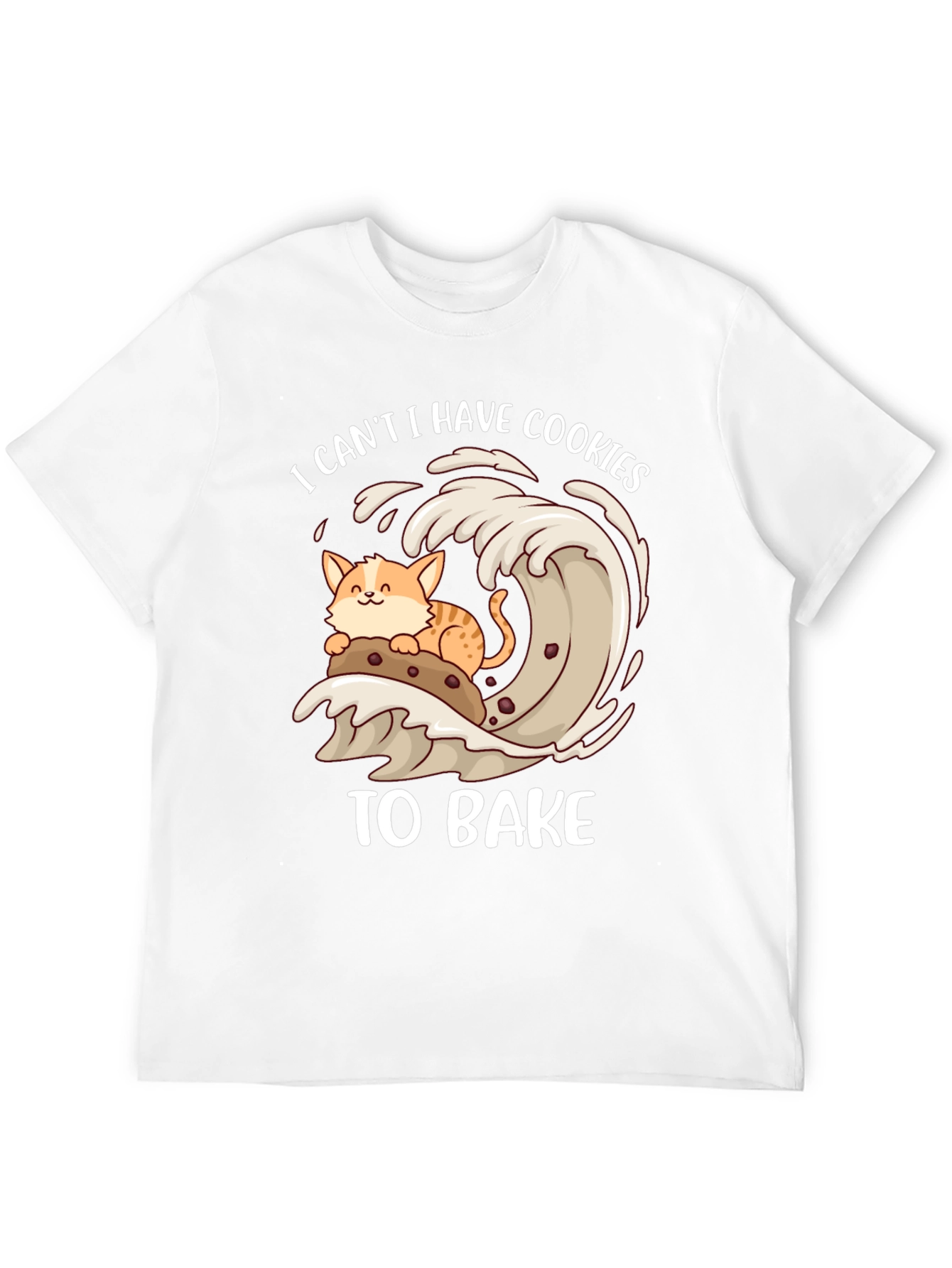Black Cute Cat Baking Cookies T-Shirt view 12