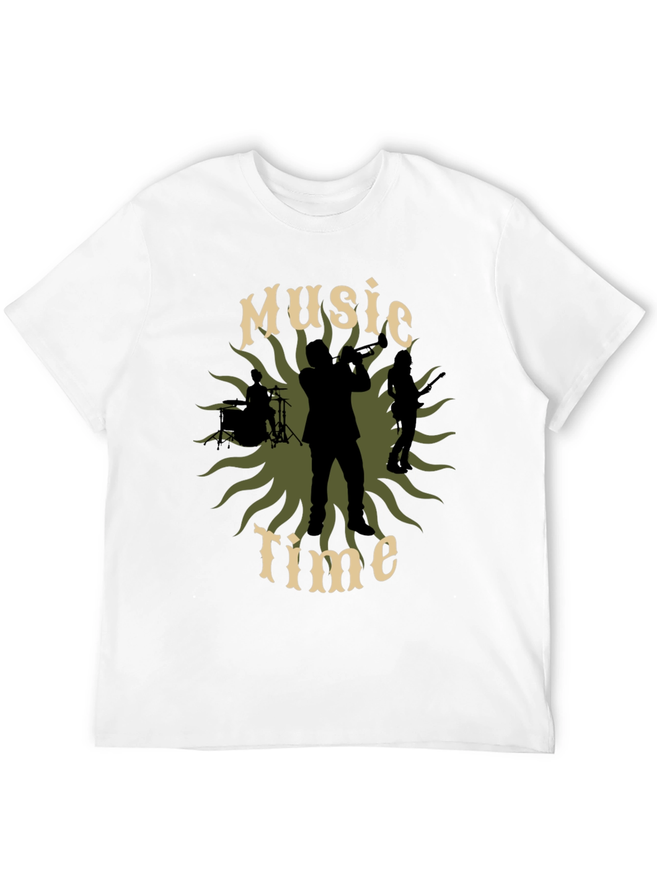 Black Music Time Silhouette Graphic Tee view 12