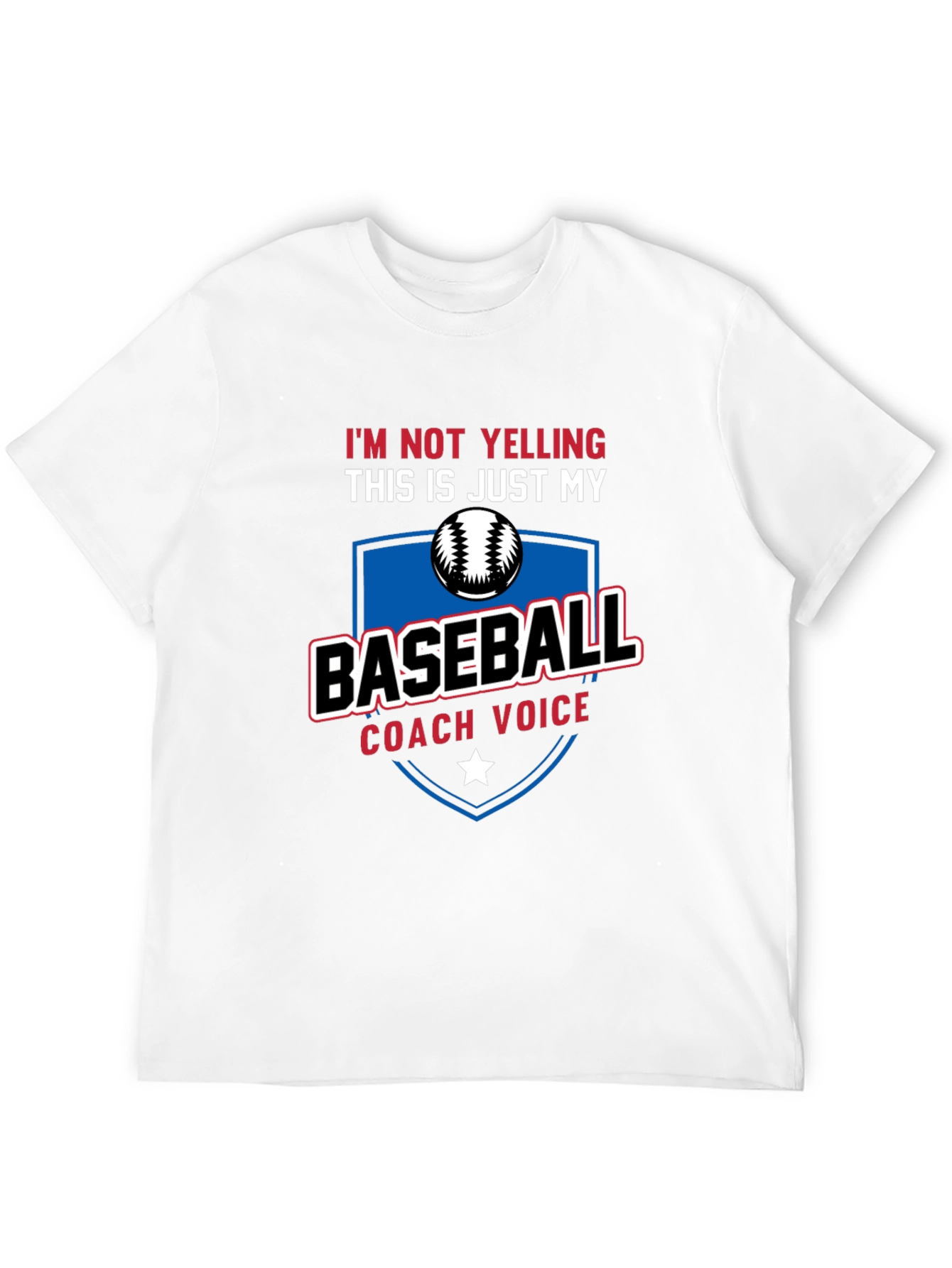 Black Baseball Coach Voice T-Shirt view 12
