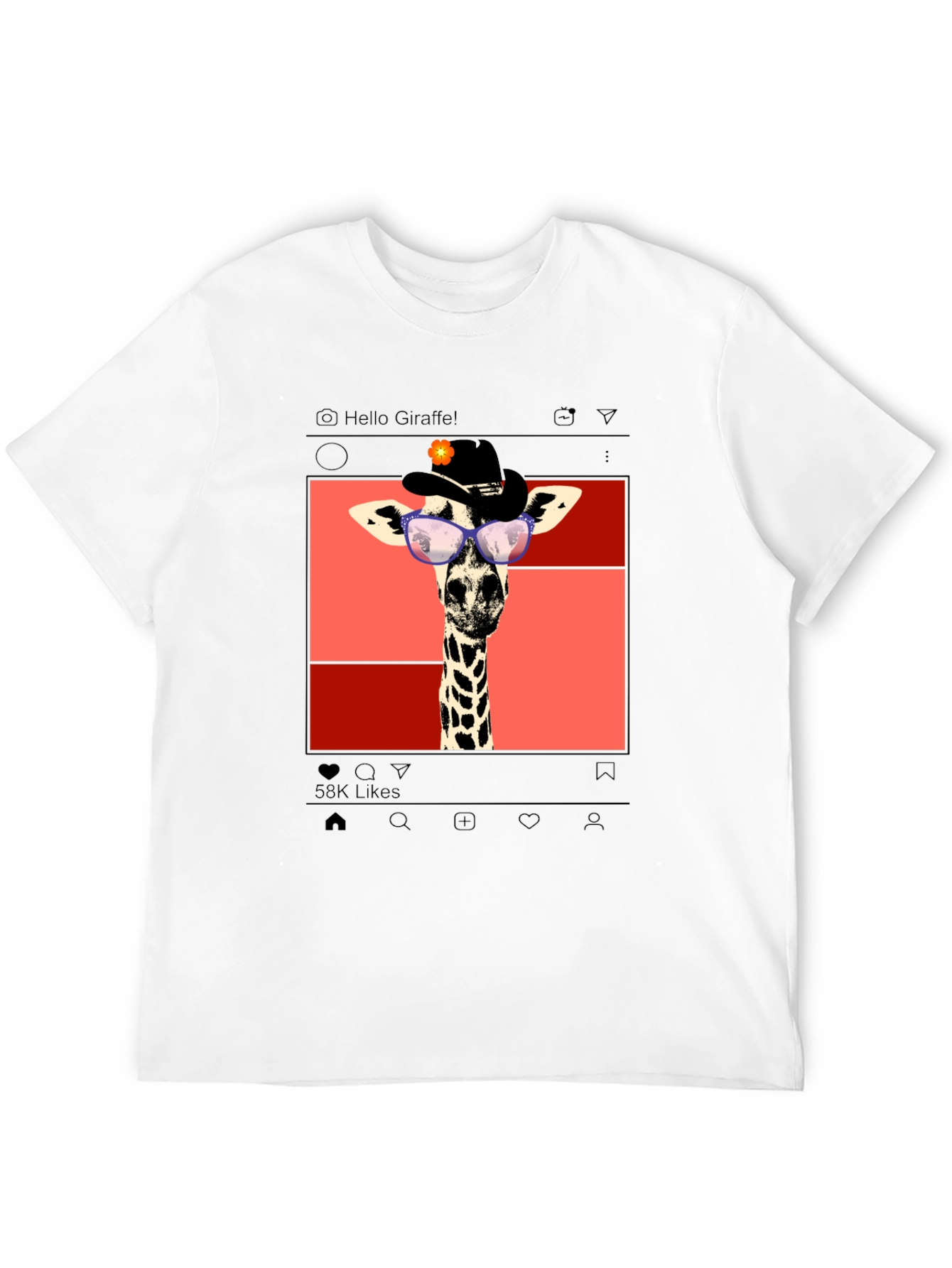 Black Giraffe Instagram T-Shirt view 12