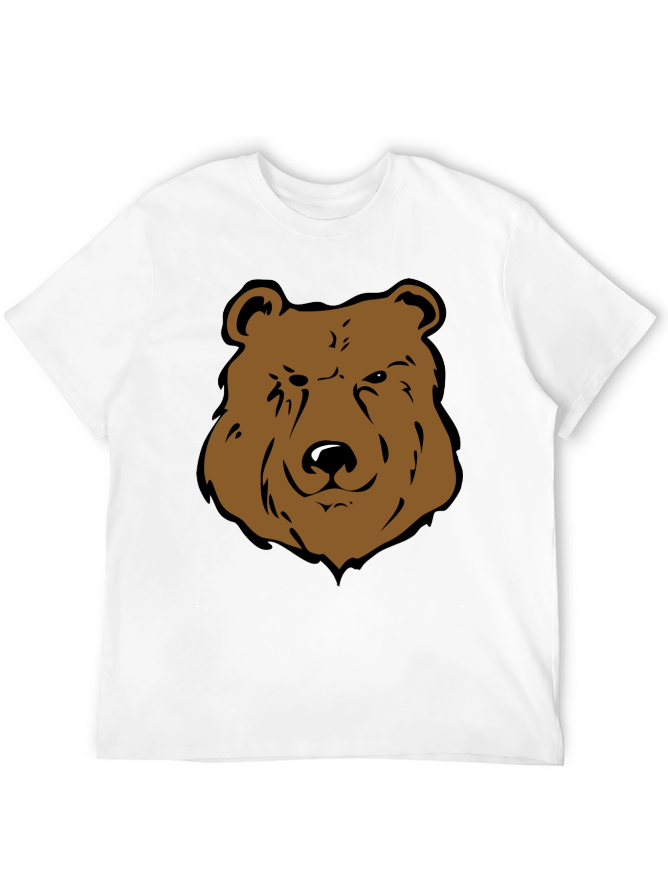 Black Cool Bear Graphic Tee - Black Cotton T-Shirt view 12