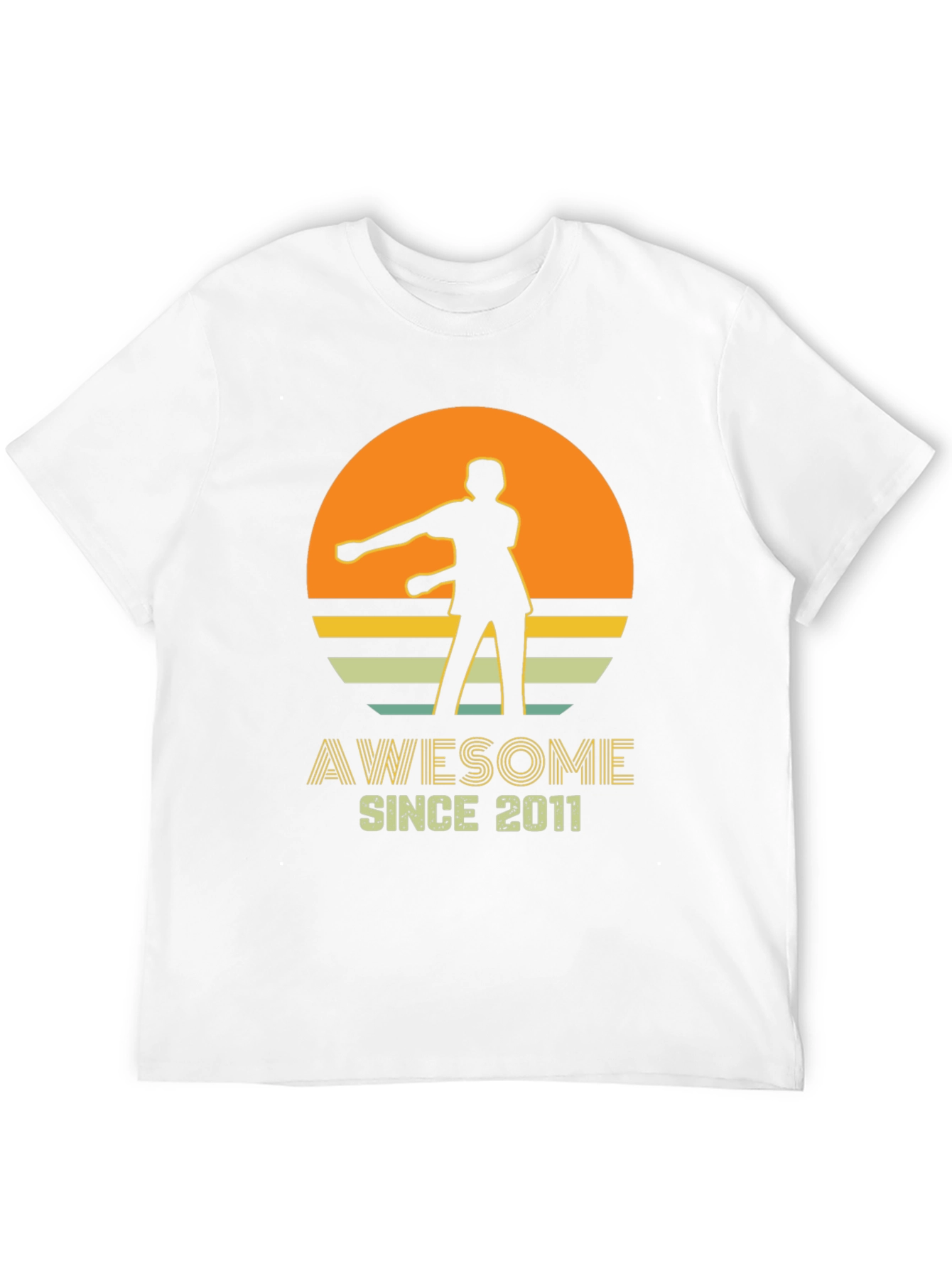 Black Awesome Since 2011 Graphic T-Shirt view 12
