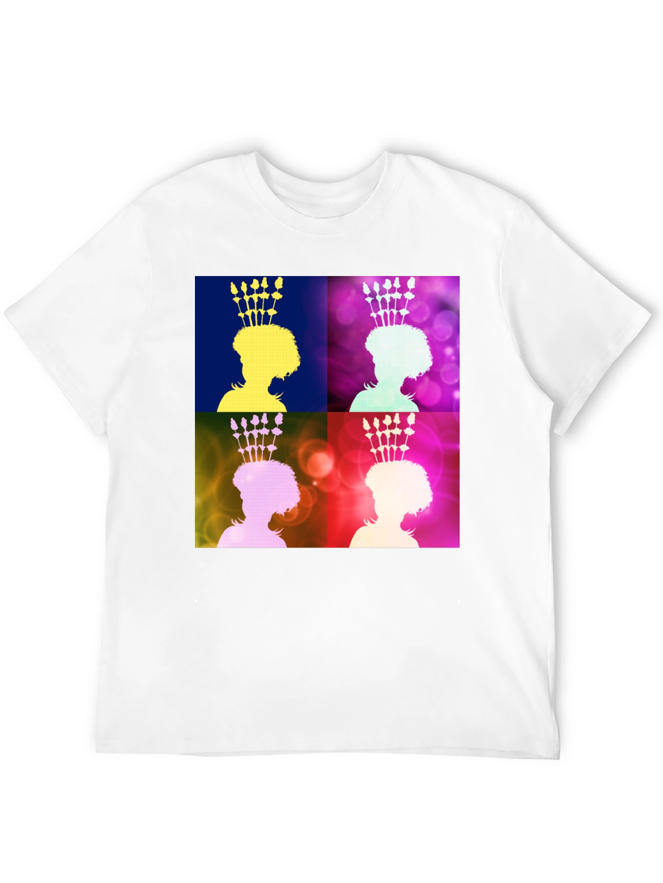 Black Pop Art Queen Graphic Tee - Stylish Unisex Black T-Shirt view 12