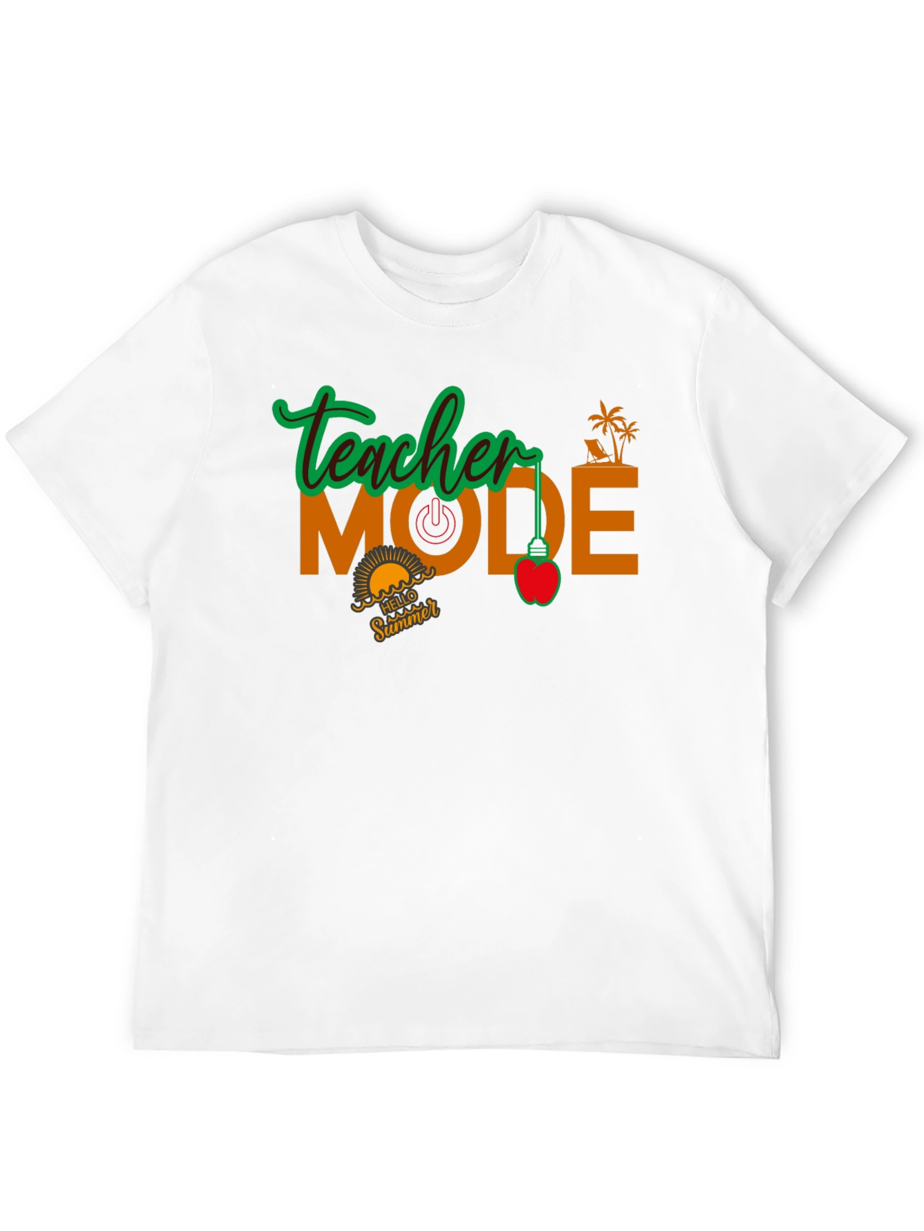 Black Teacher Mode Summer Black T-Shirt view 12