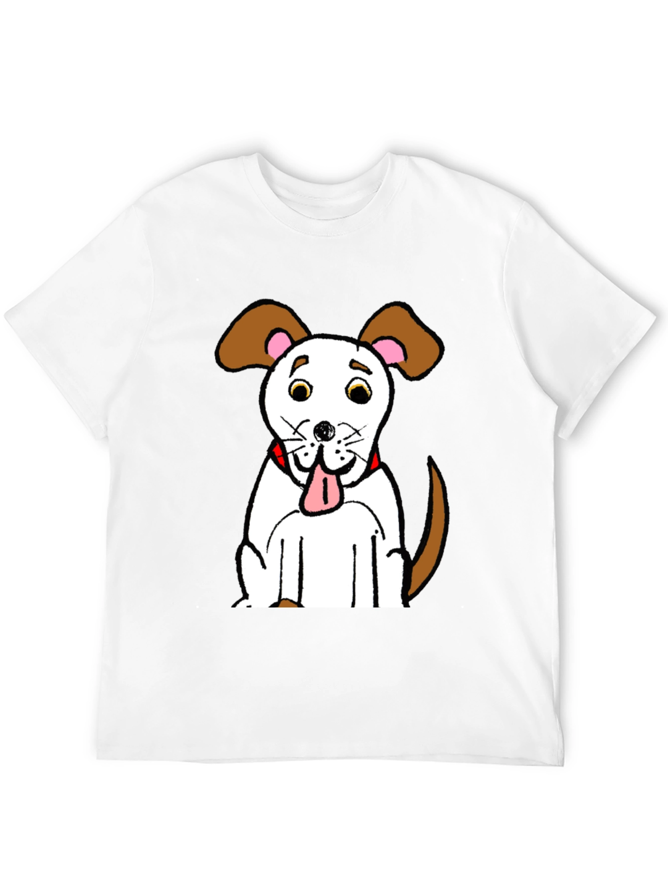 Black Cartoon Dog Graphic T-Shirt view 12
