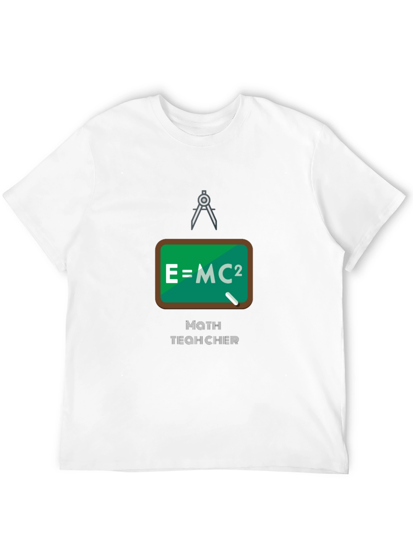 Black Math Teacher T-Shirt - E=MC2 Design view 12