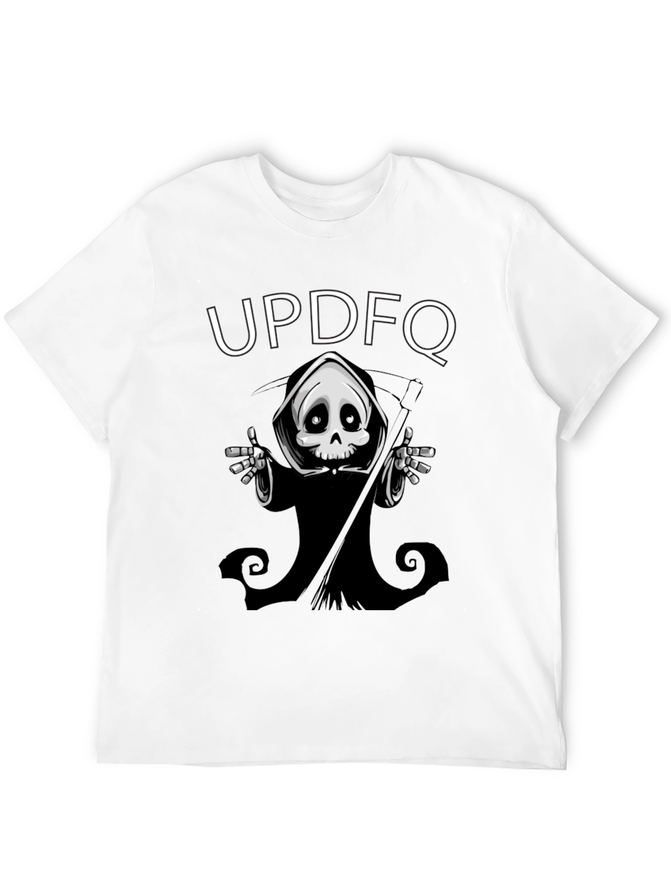 Black UPD FQ Grim Reaper Black Graphic T-Shirt view 12