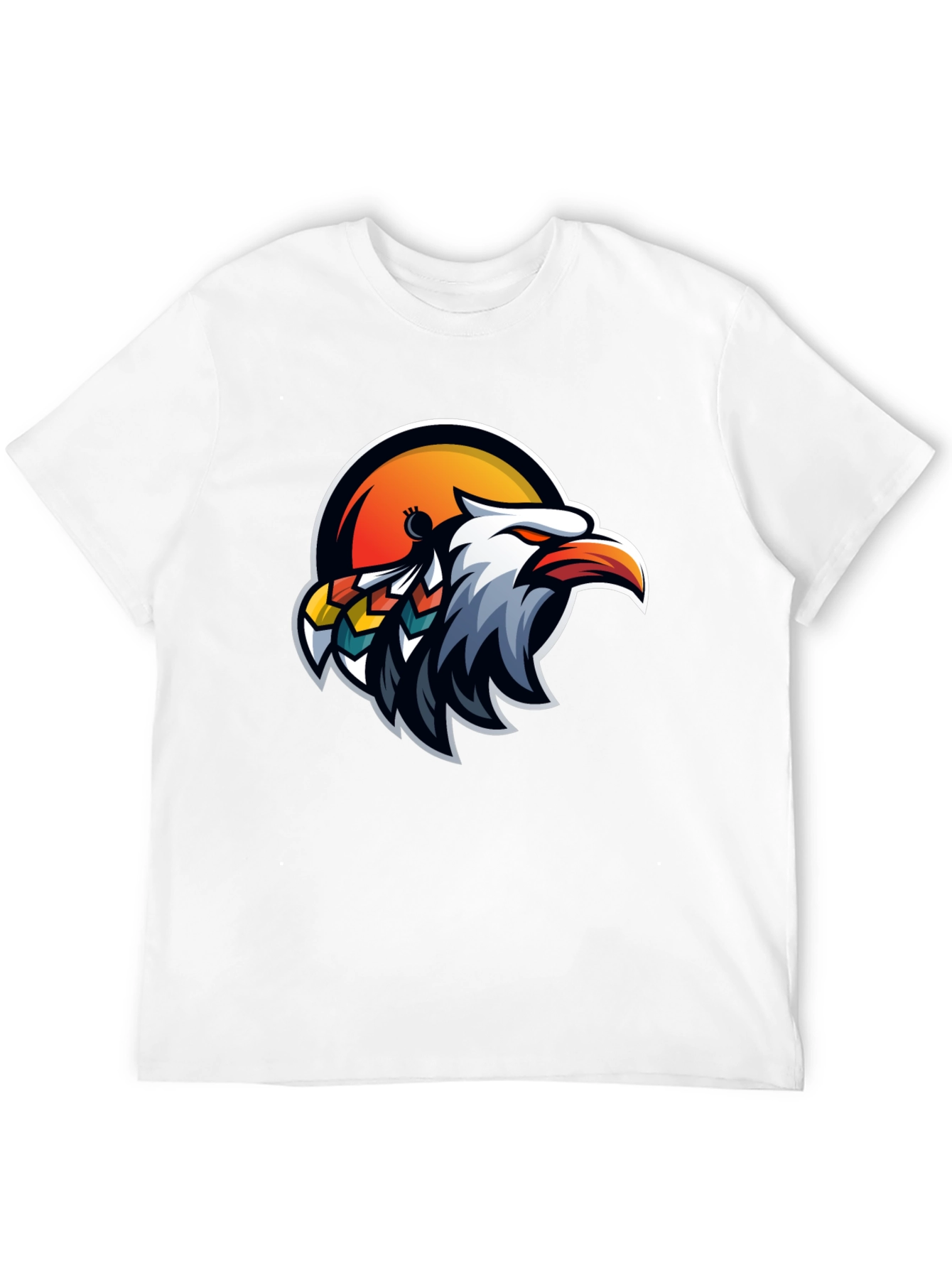 Black Eagle Head Graphic Tee - Cool Bird Design view 12