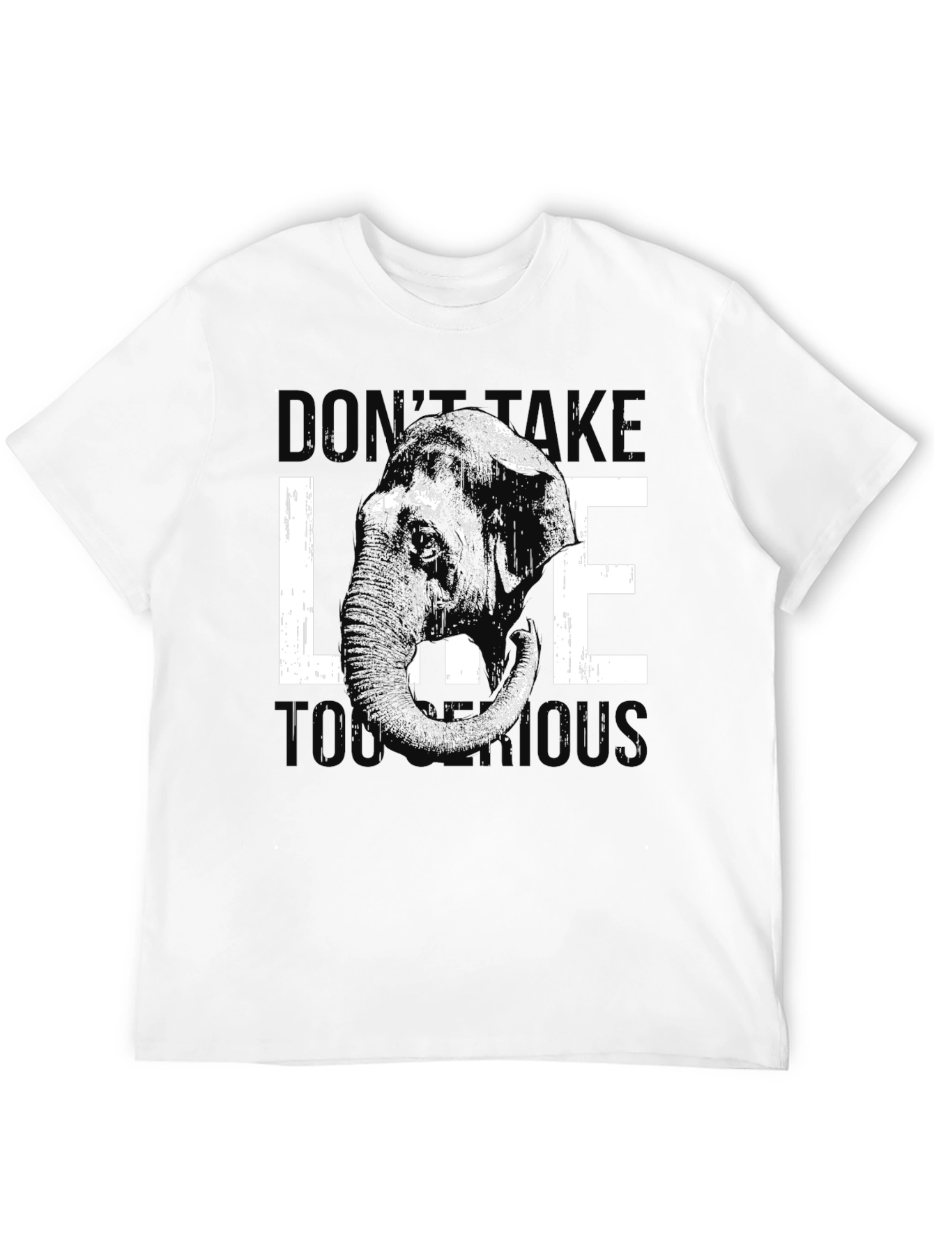 Black Elephant Graphic Tee - Don't Take Life Too Serious view 12