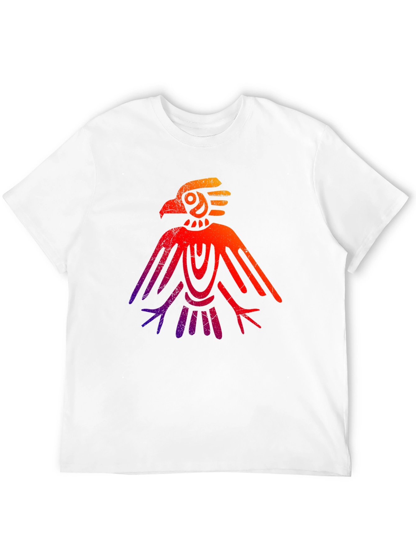 Black Aztec Eagle Graphic Tee - Gradient Design view 12