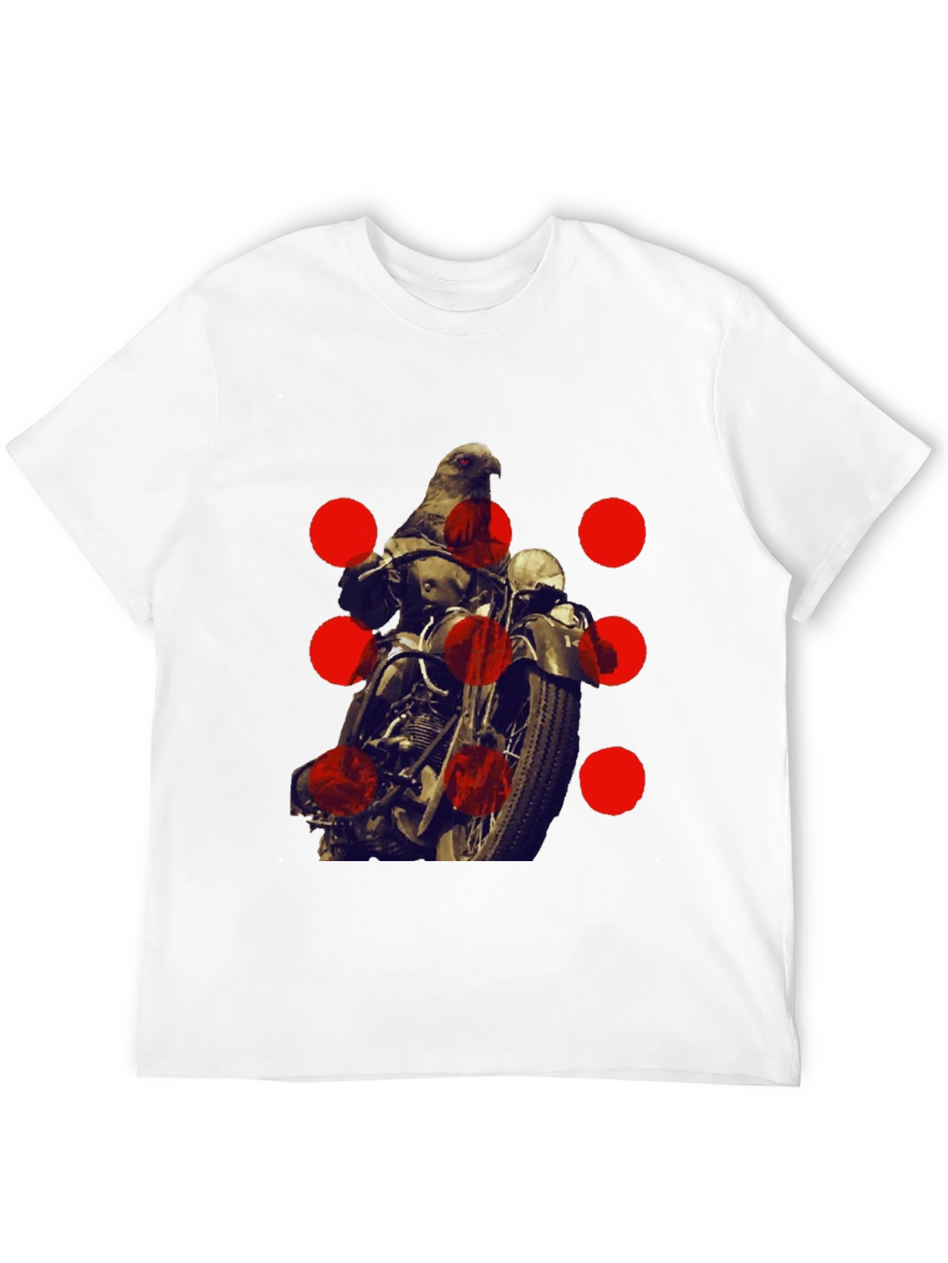 Black Motorcycle Eagle Graphic Tee view 12