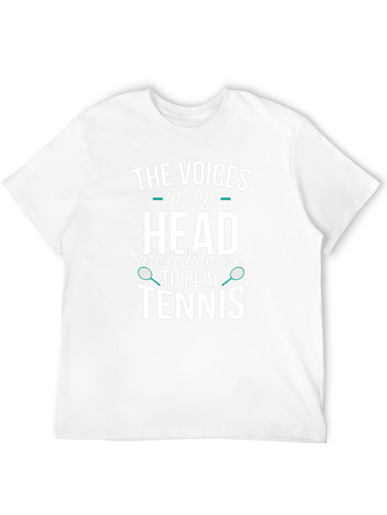 Black Tennis Player T-Shirt: Voices in My Head view 12
