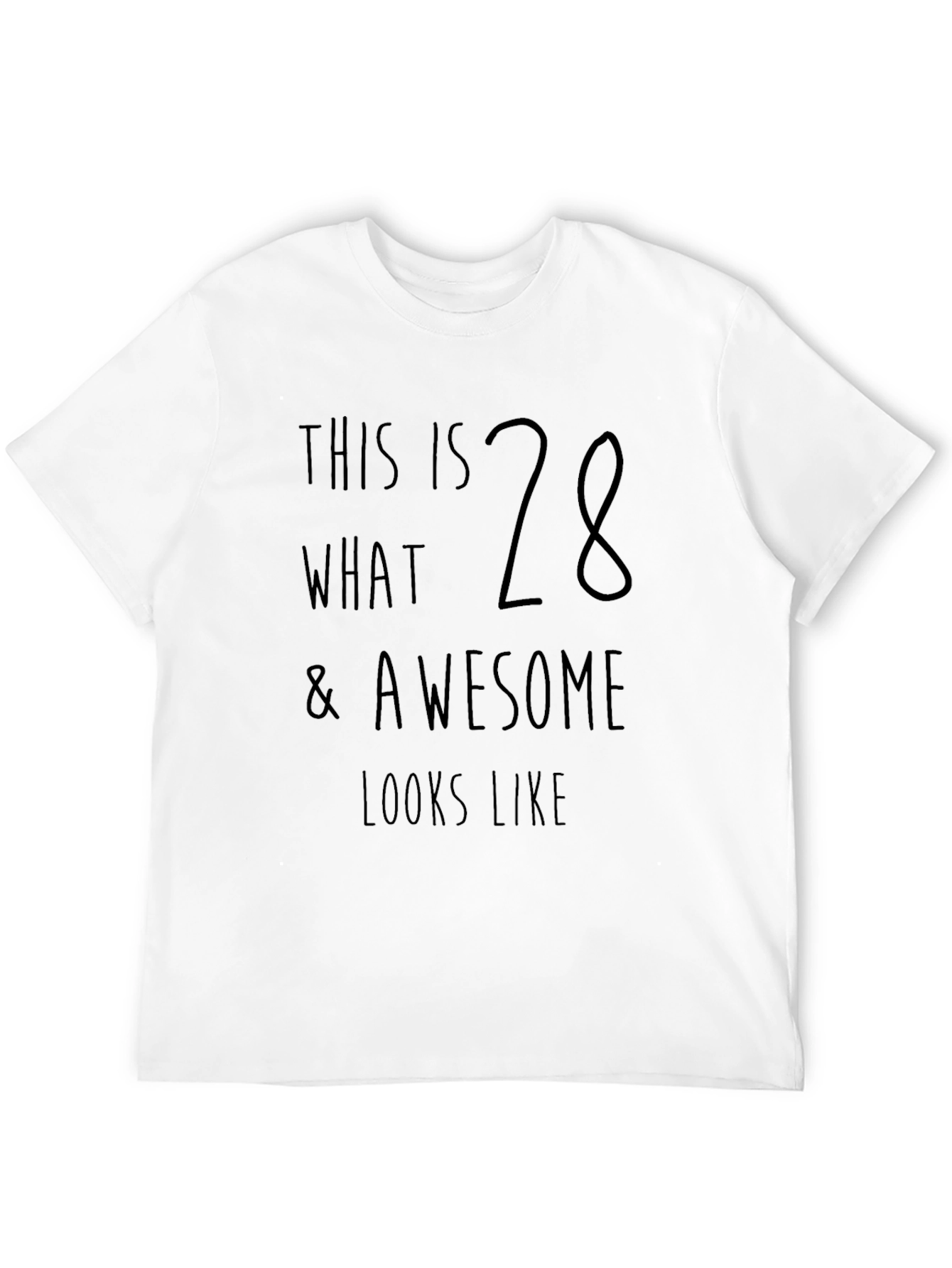 Black Awesome 28th Birthday T-Shirt view 12