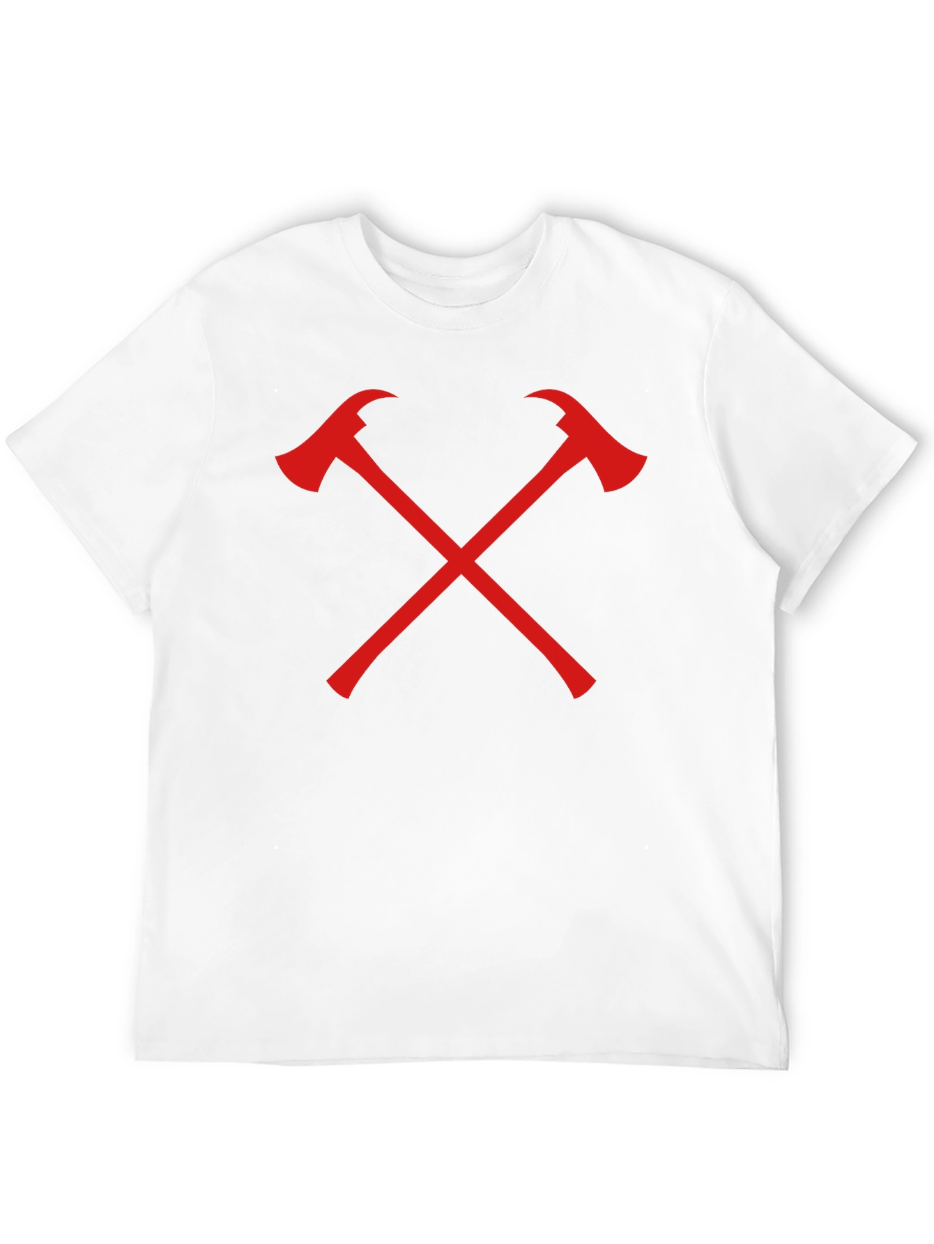 Black Firefighter Axe Crew Neck T-Shirt view 12