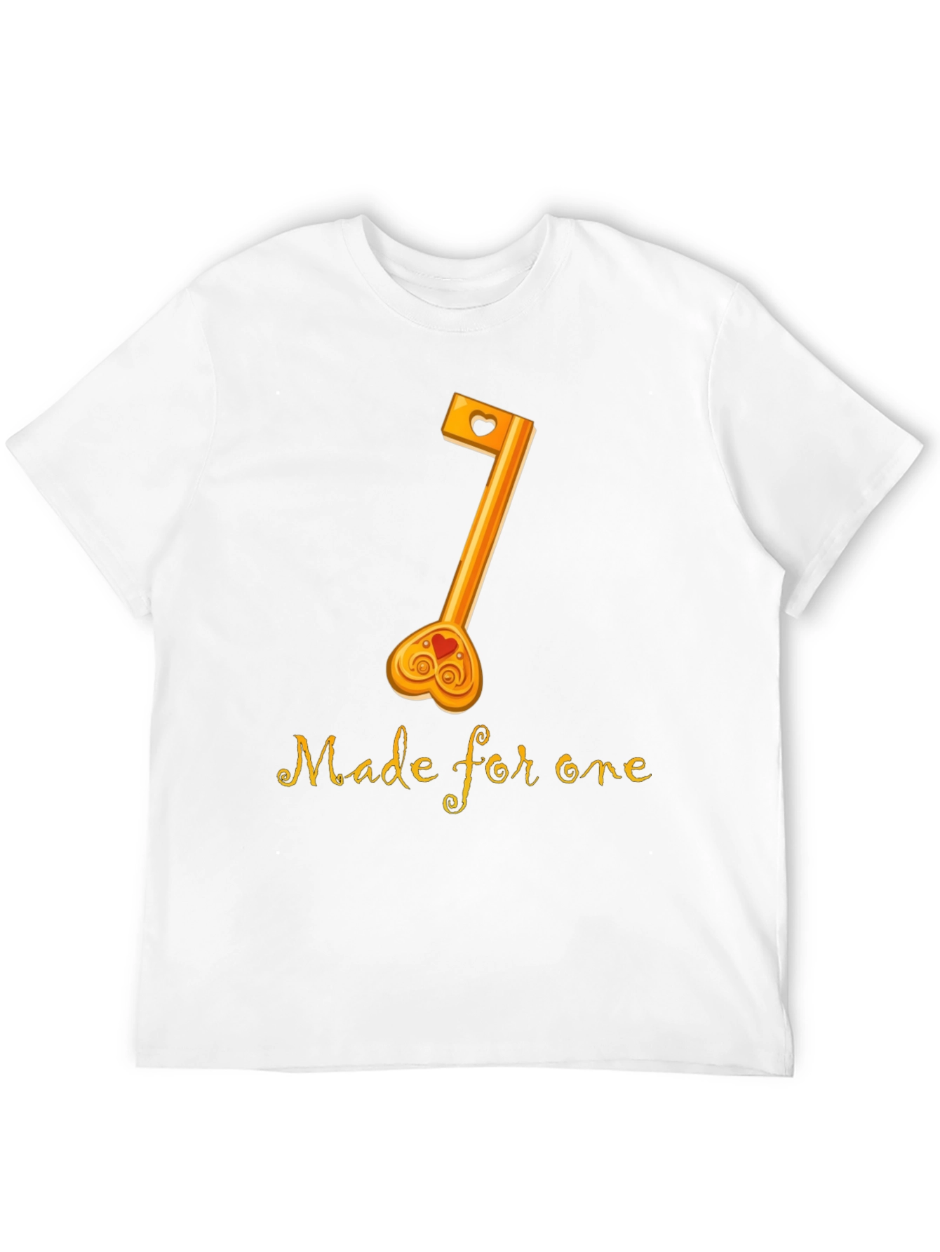 Black Made For One Black T-Shirt with Key Graphic view 12