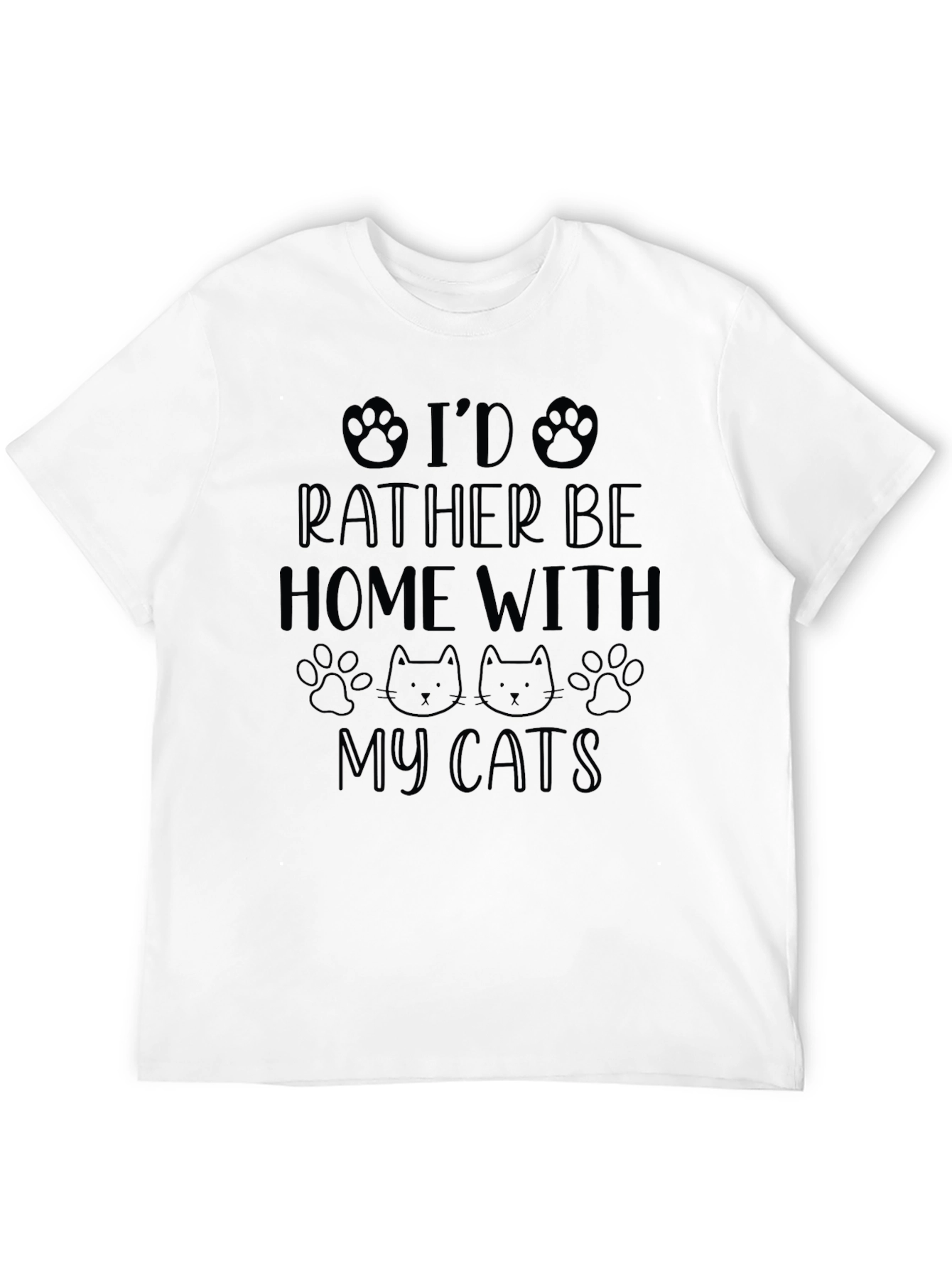 Black Home with Cats Graphic Tee view 12