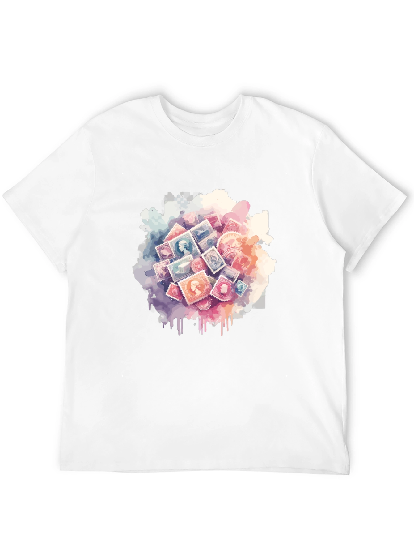 Black Vintage Stamp Graphic Tee - Classic Style view 12