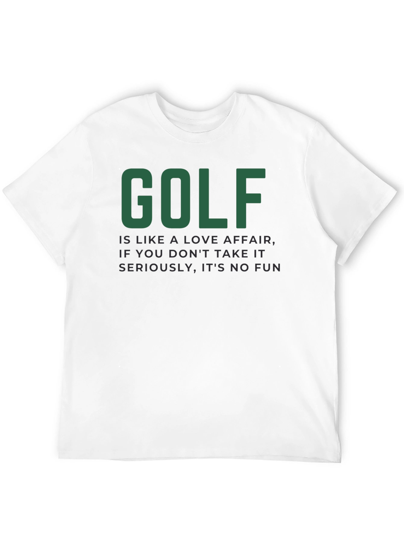 Black Golf Love Affair T-Shirt - Humorous Golfer Tee view 12