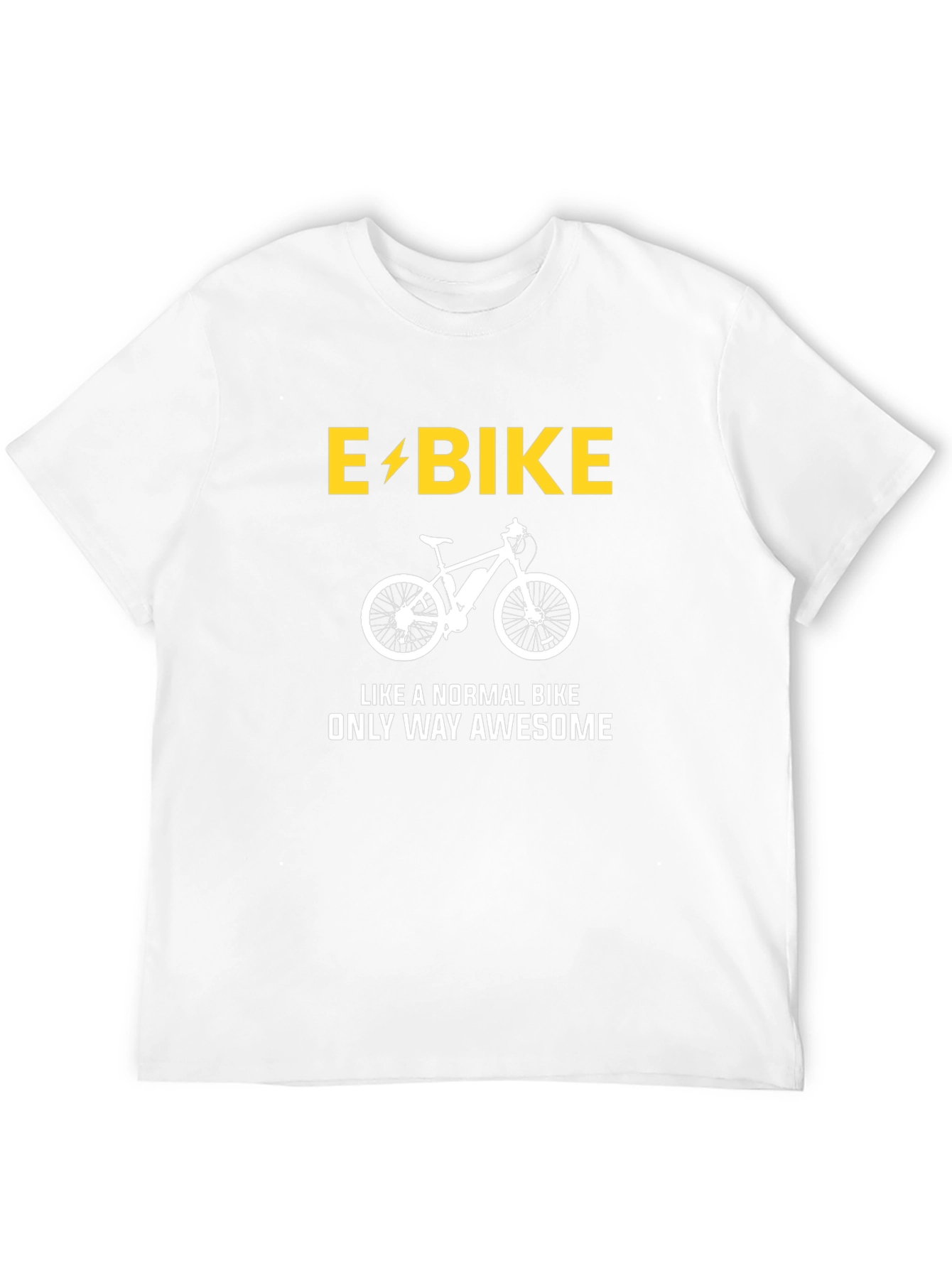 Black E-Bike Awesome T-Shirt - Electric Bike Graphic Tee view 12