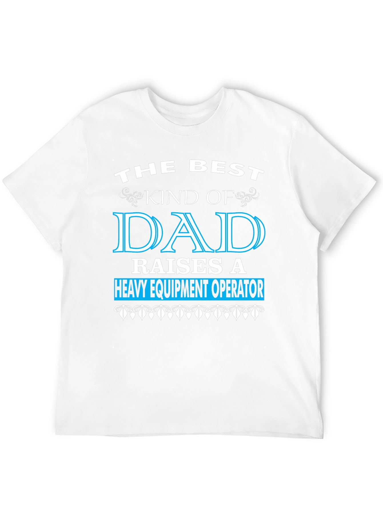 Black Best Dad Heavy Equipment Operator T-Shirt view 12