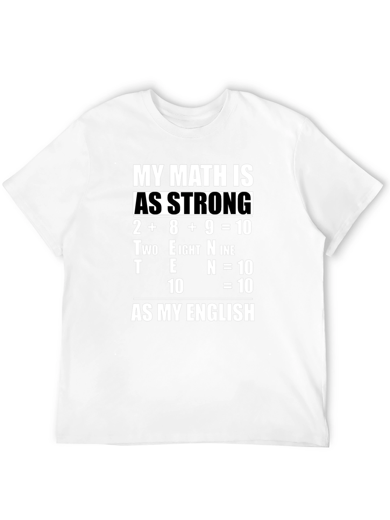 Black Funny Math & English Humor Graphic T-Shirt view 12