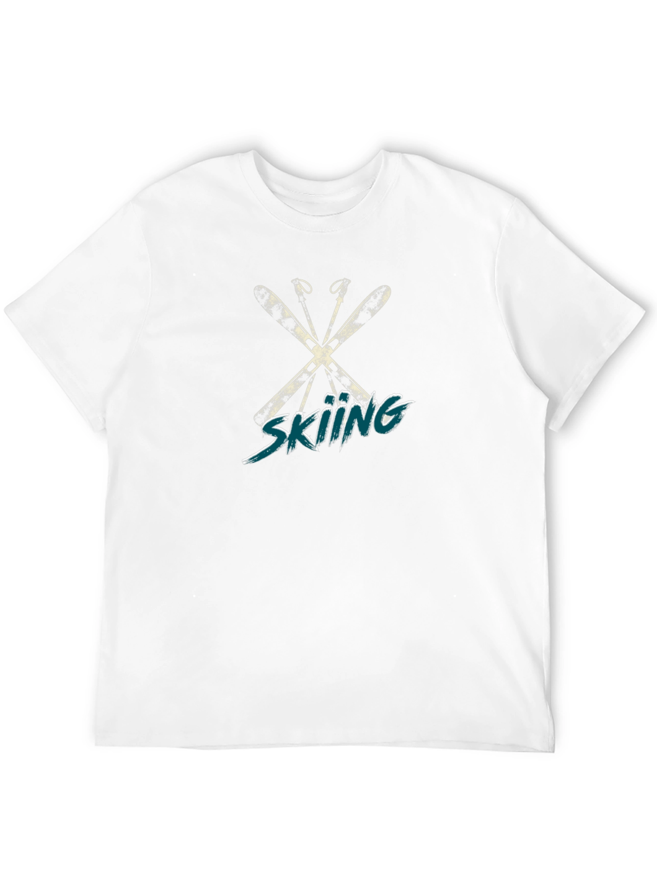 Black Skiing Graphic T-Shirt - Winter Sport Tee view 12