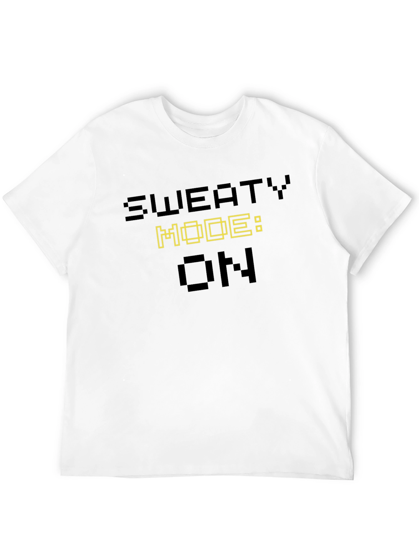 Black Sweaty Mode ON Black Graphic T-Shirt view 12