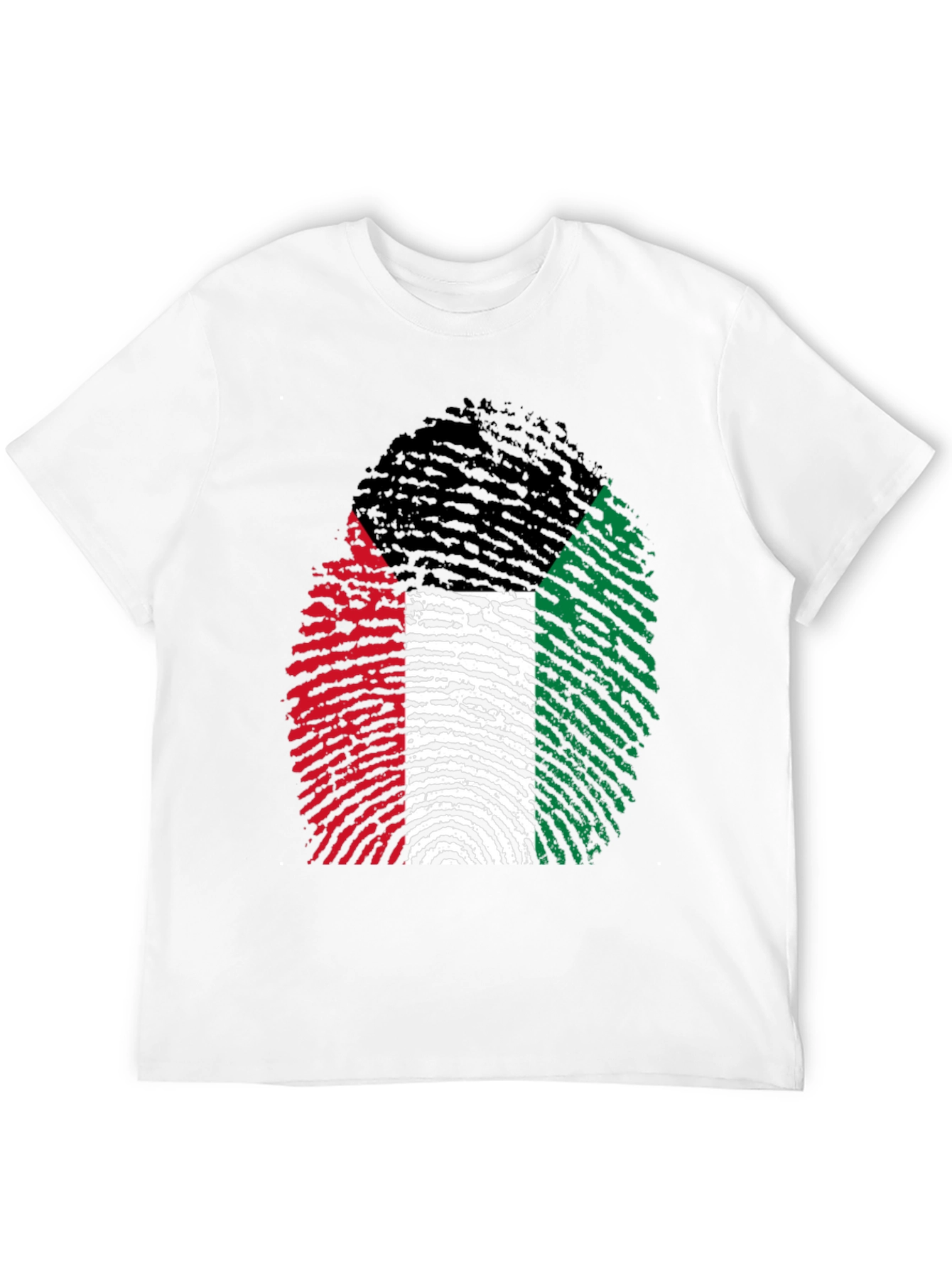 Black Unique Fingerprint Flag Graphic Tee view 12