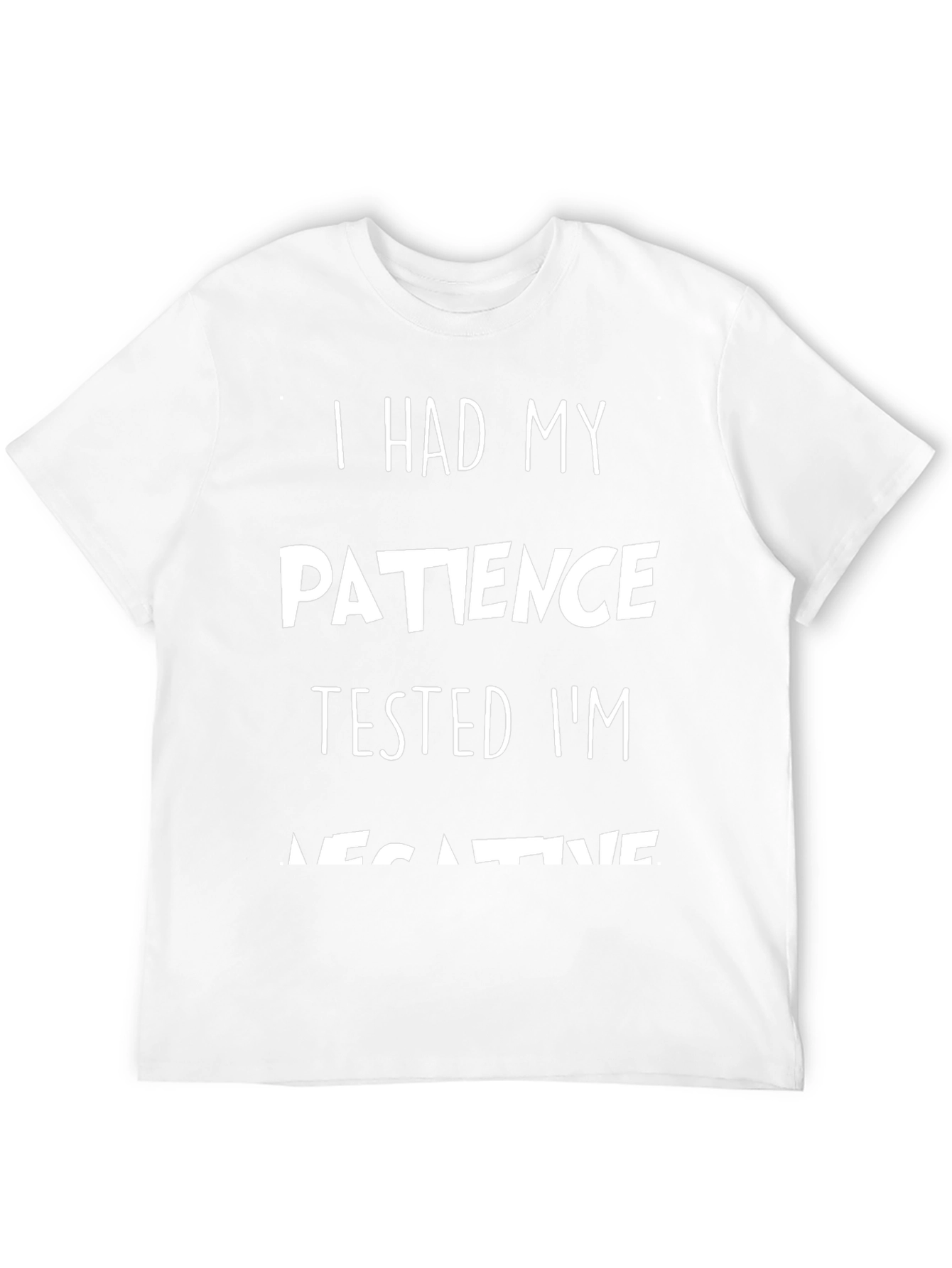 Black Humorous 'Patience Tested' Graphic Tee - Black Cotton view 12