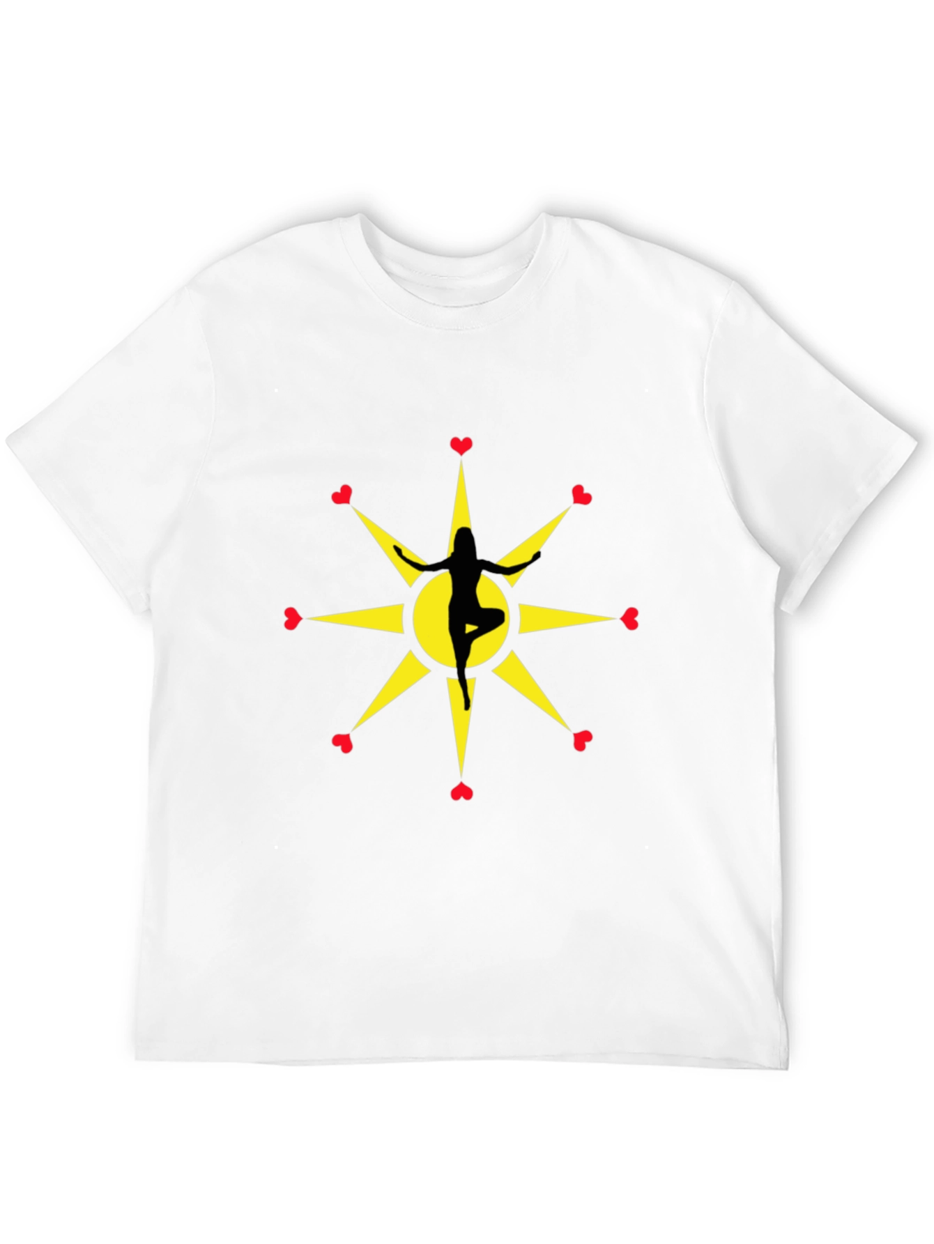 Black Yoga Love Starburst Black T-Shirt view 12