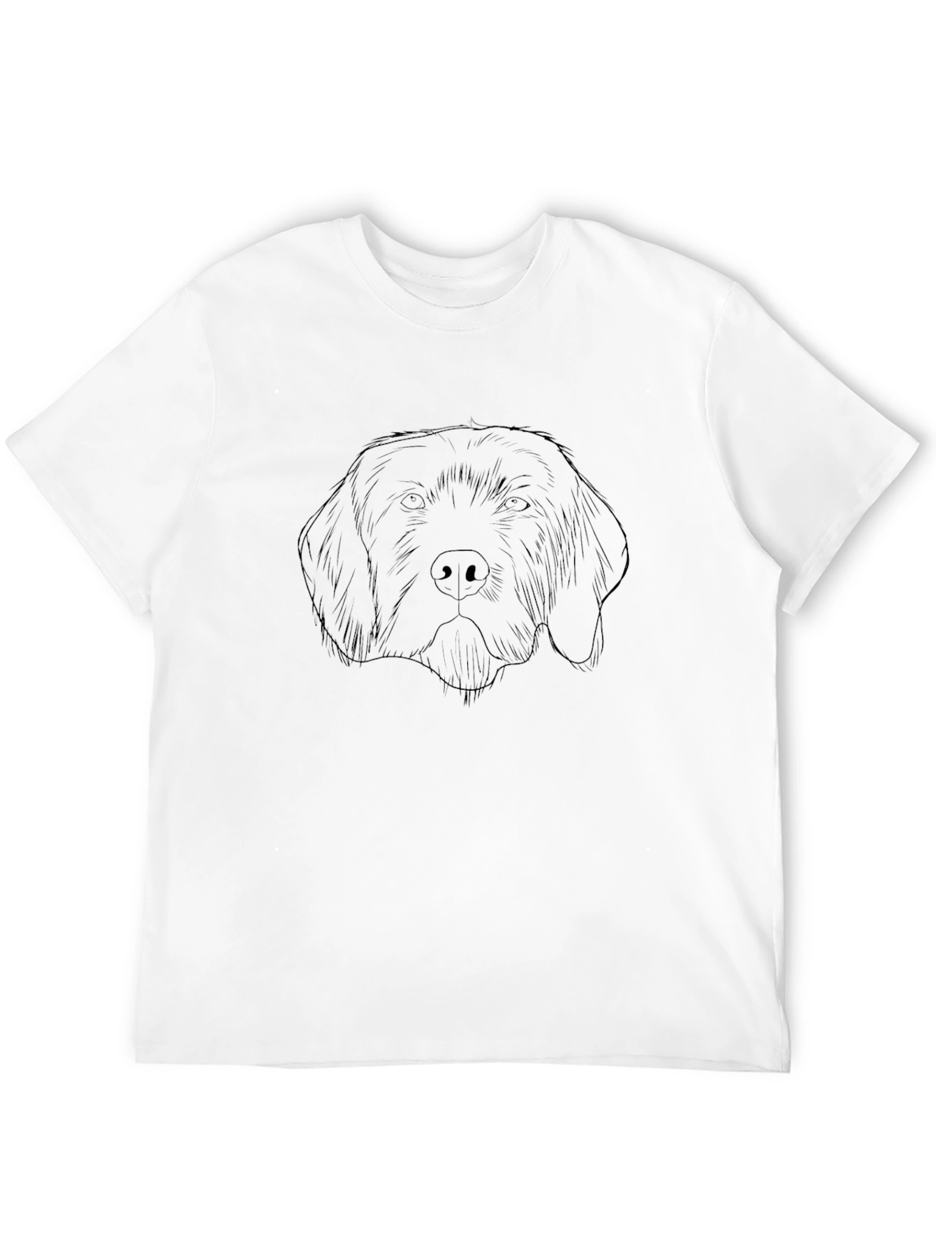 Black Dog Sketch Graphic Tee - Black Cotton Blend view 12