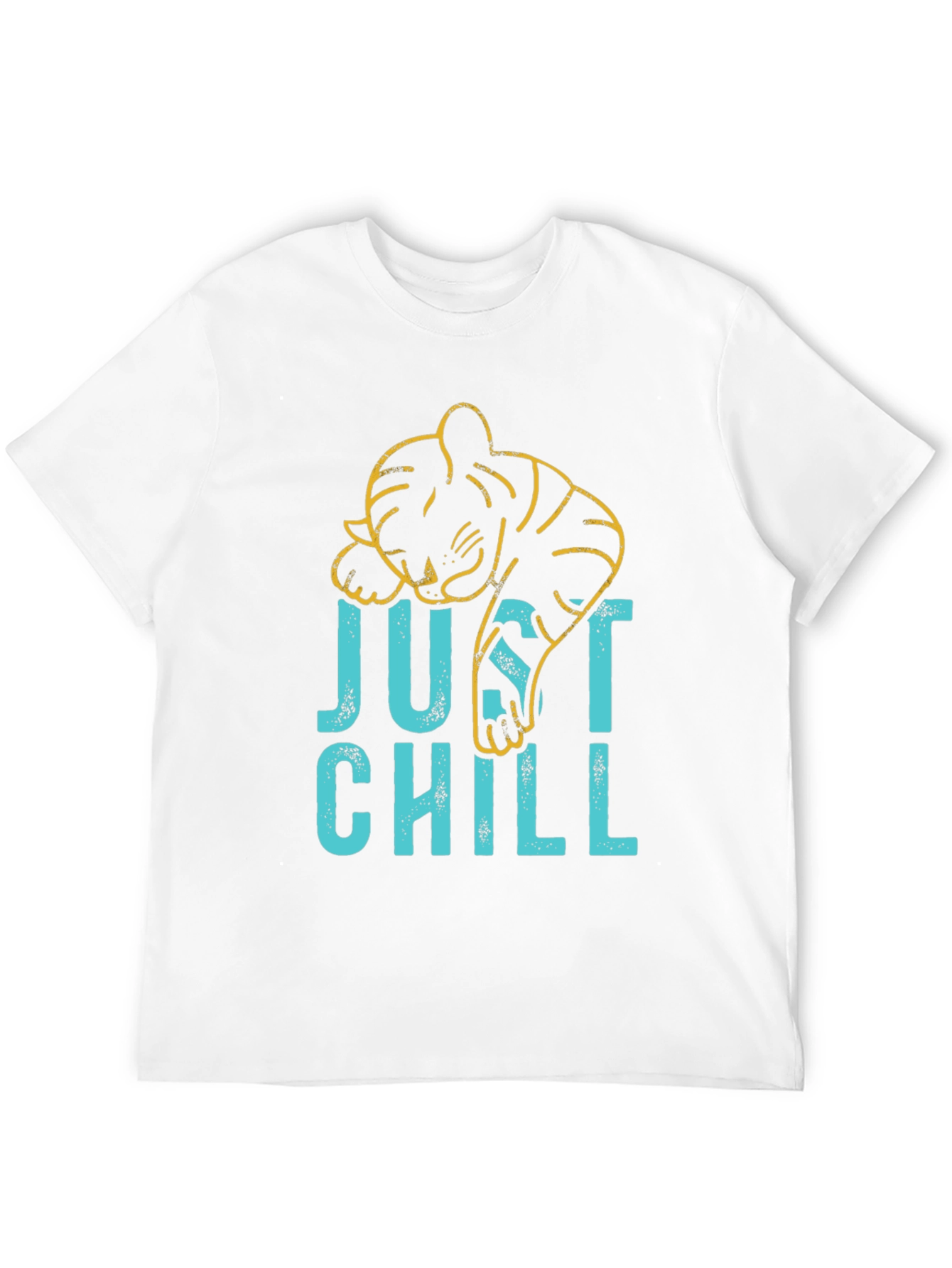 Black Just Chill Graphic Tee - Lazy Tiger Design view 12