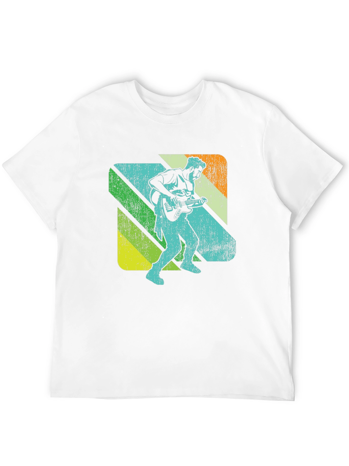 Black Retro Guitarist Graphic Tee - Black view 12