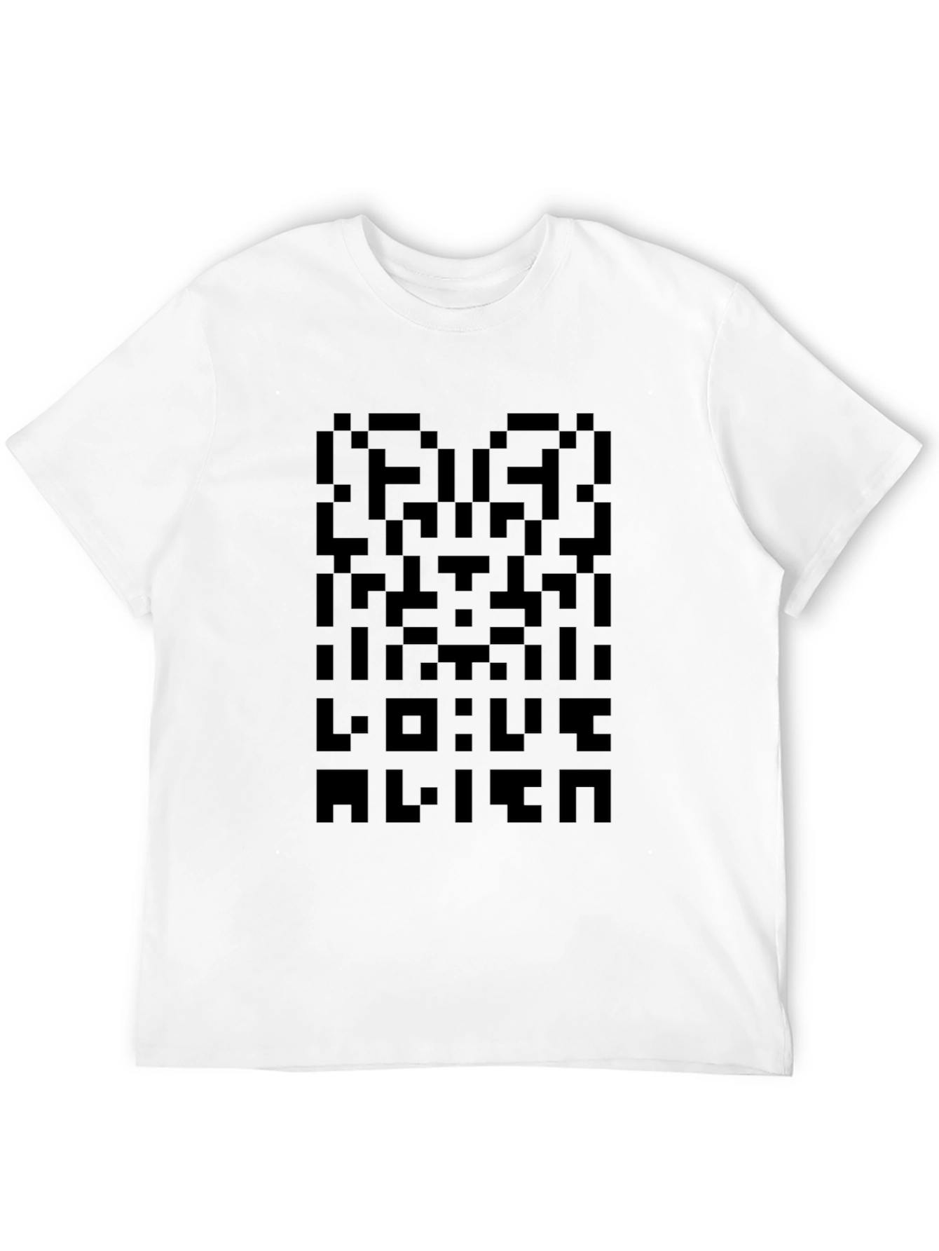 Black Pixelated Alien T-Shirt - Soft Cotton Blend view 12