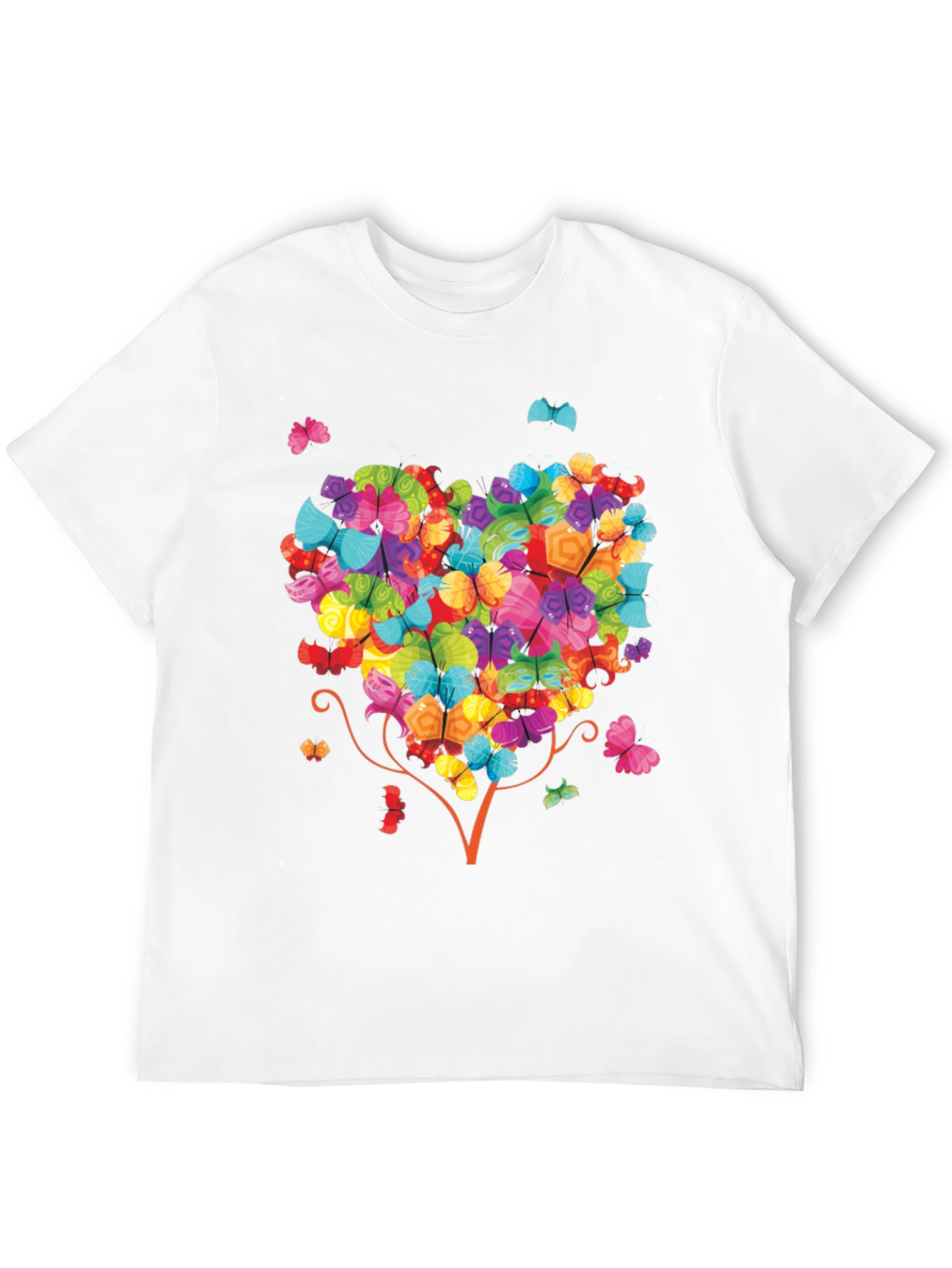 Black Butterfly Heart Tree Graphic Tee - Unique Design view 12