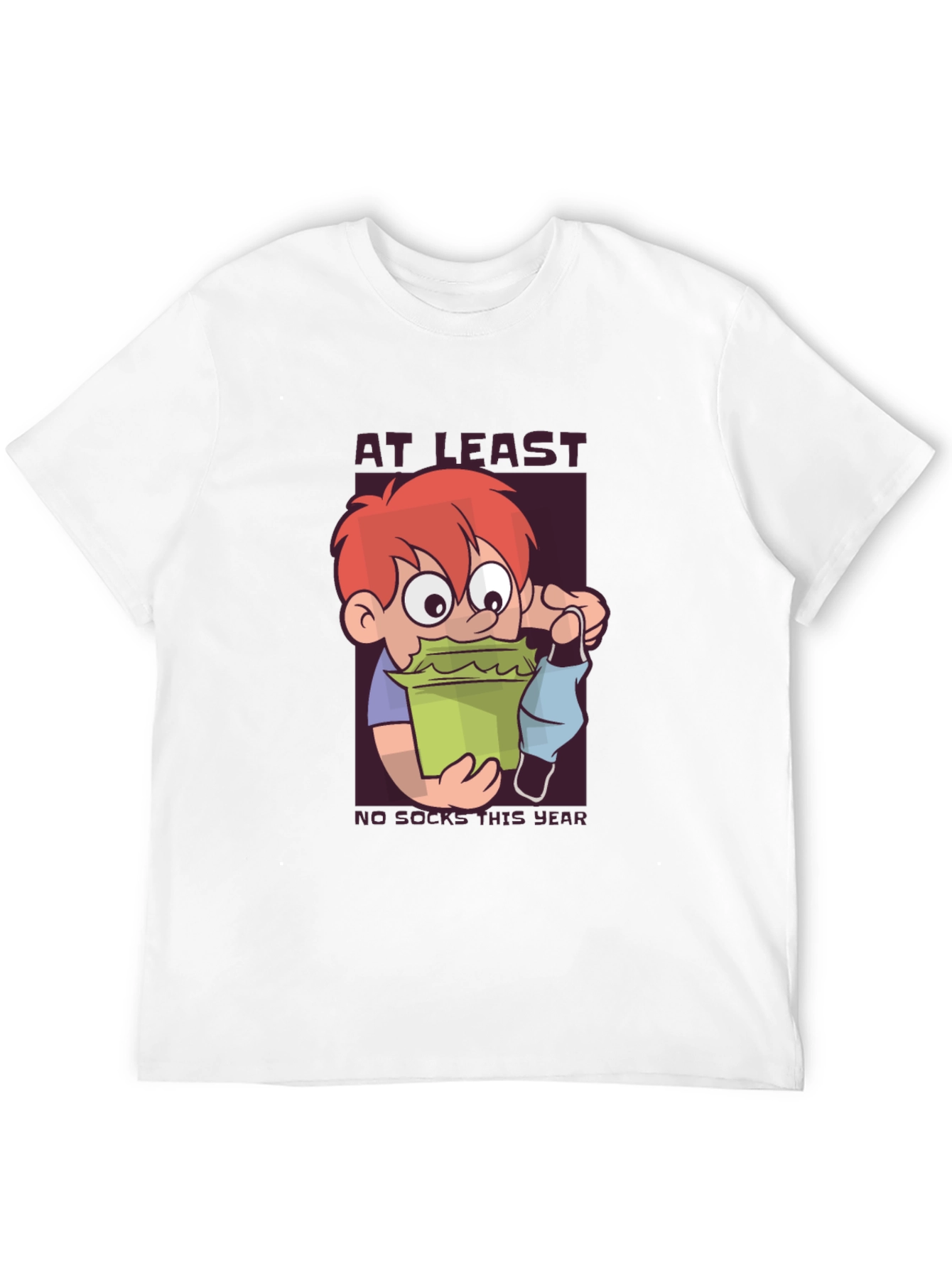 Black Funny "No Socks This Year" Graphic Tee view 12