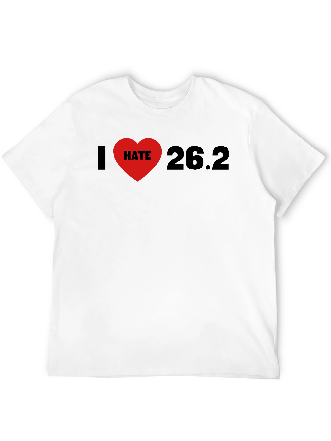 Black I Hate Marathon 26.2 Black T-Shirt view 12